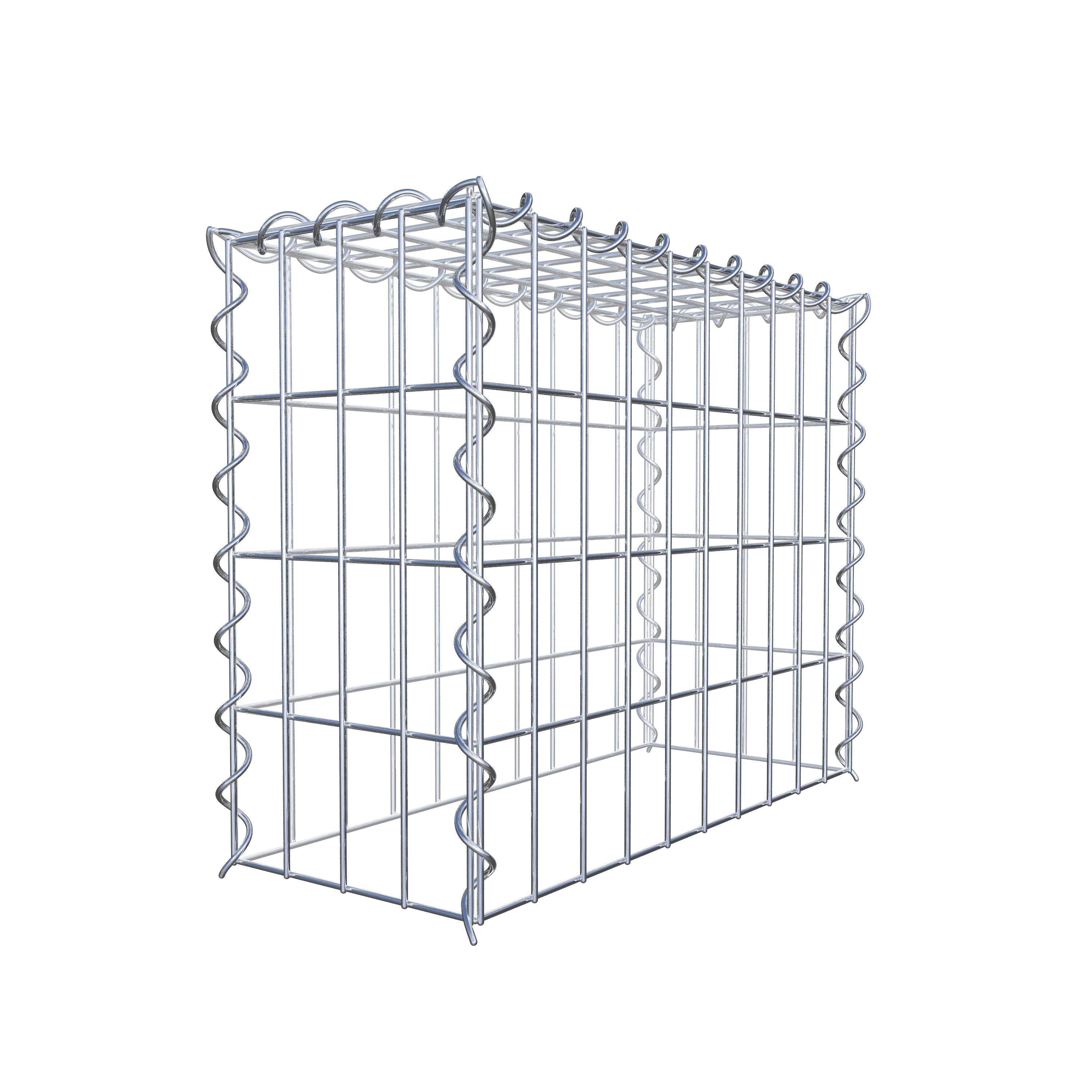 Gabion rapporté type 3 50 cm x 40 cm x 20 cm (L x H x P), mailles 5 cm x 10 cm, spirale