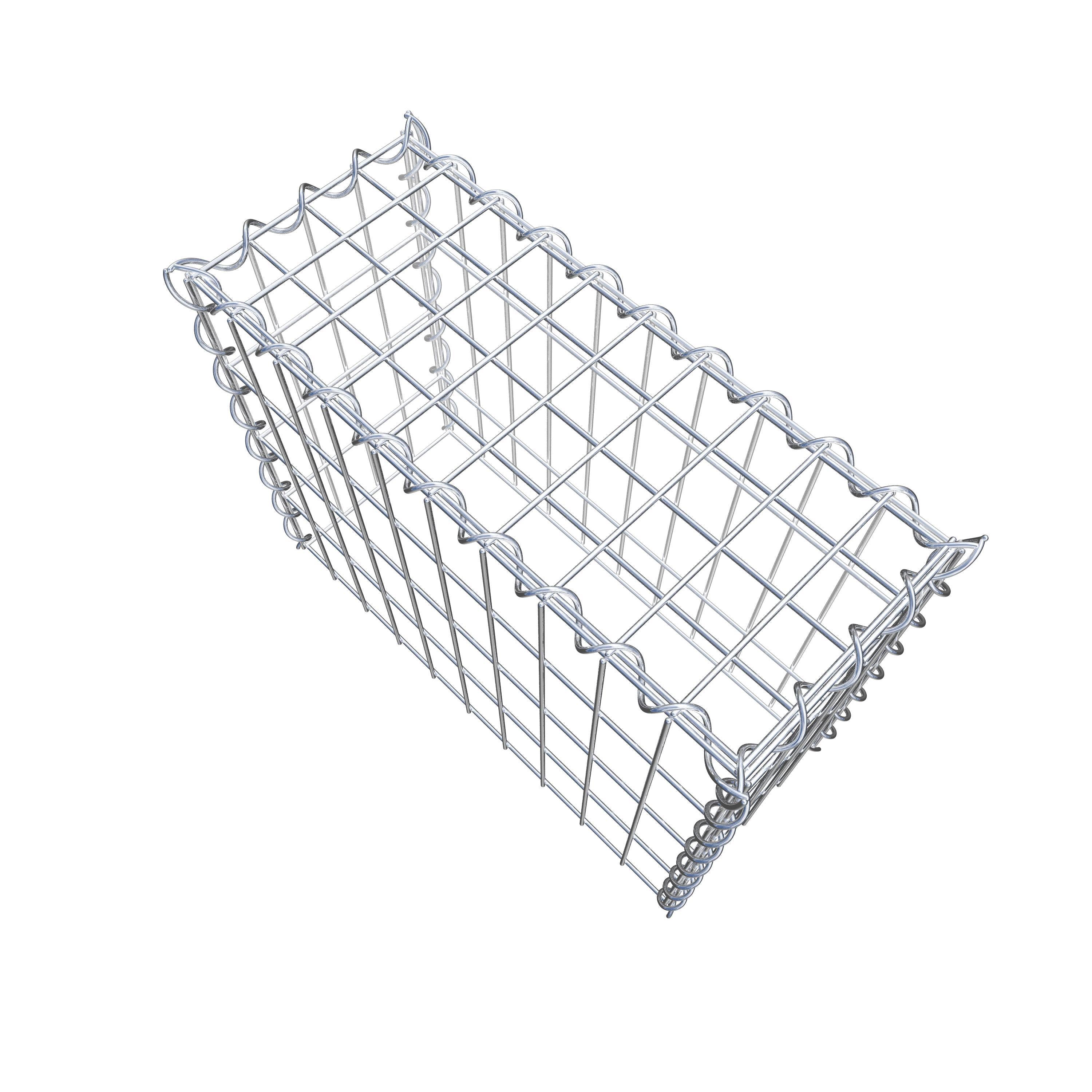 Gabion rapporté type 3 50 cm x 40 cm x 20 cm (L x H x P), mailles 5 cm x 10 cm, spirale