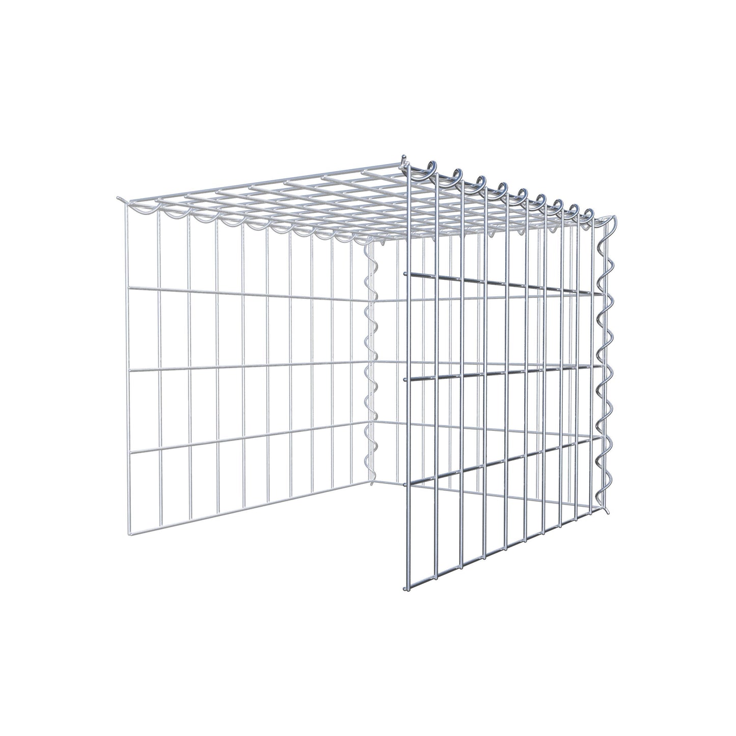 Gabião tipo 4 50 cm x 40 cm x 40 cm (C x A x P), malhagem 5 cm x 10 cm, espiral