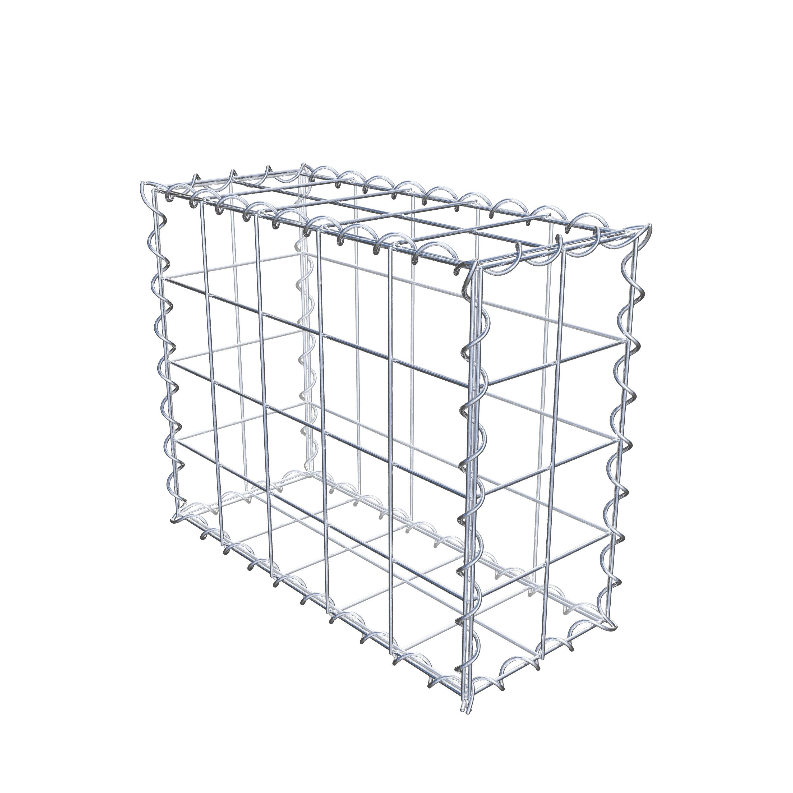 Gabion 50 cm x 40 cm x 20 cm (L x H x D), maskstorlek 10 cm x 10 cm, spiral