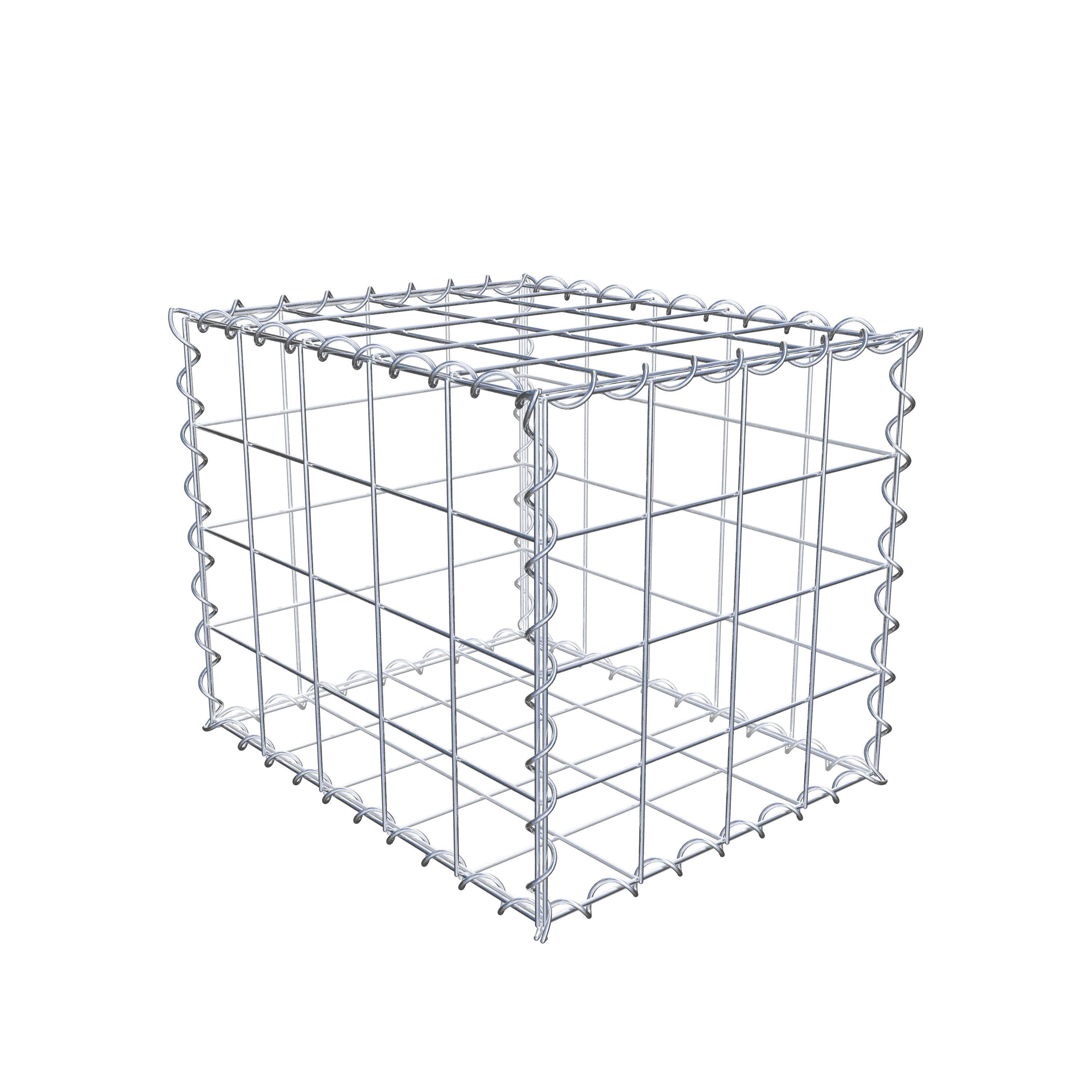 Gabion 50 cm x 40 cm x 40 cm (L x H x D), maskstorlek 10 cm x 10 cm, spiral