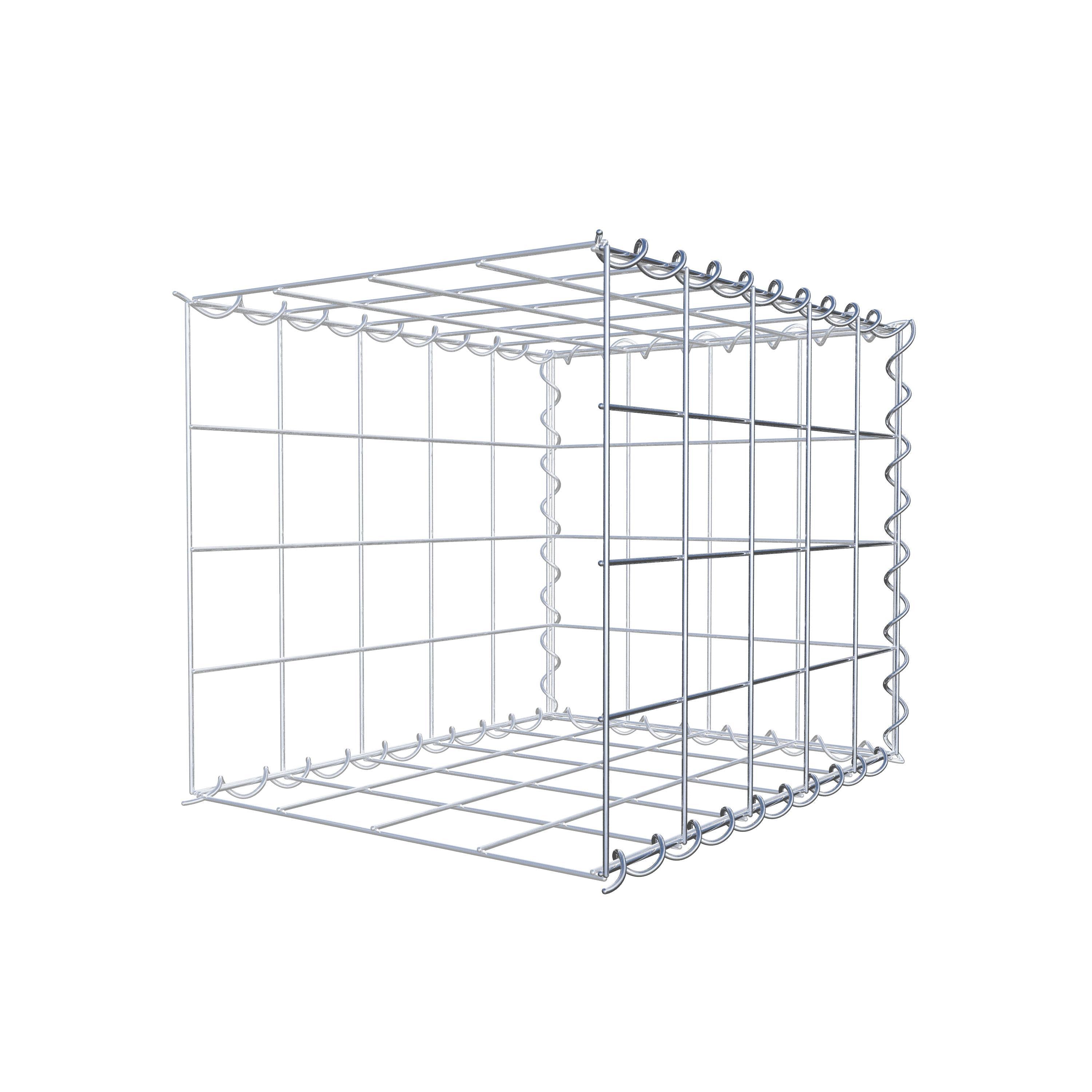 Gabion rapporté type 2 50 cm x 40 cm x 40 cm (L x H x P), mailles 10 cm x 10 cm, spirale