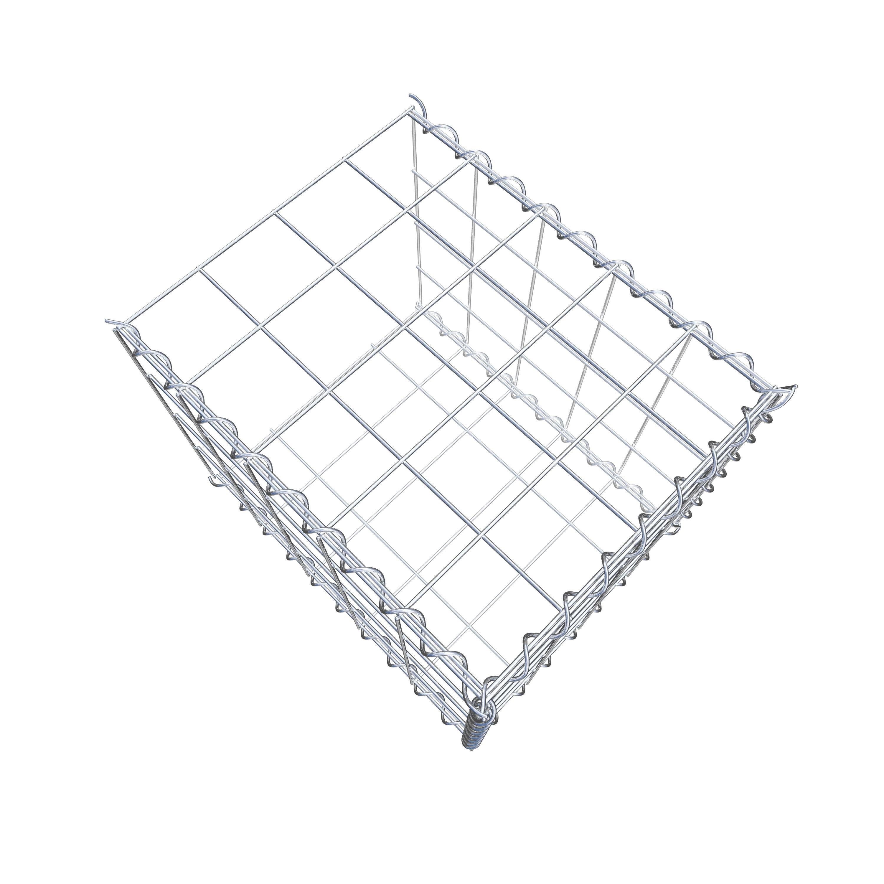 Add-on schanskorf type 2 50 cm x 40 cm x 40 cm (L x H x D), maaswijdte 10 cm x 10 cm, spiraal