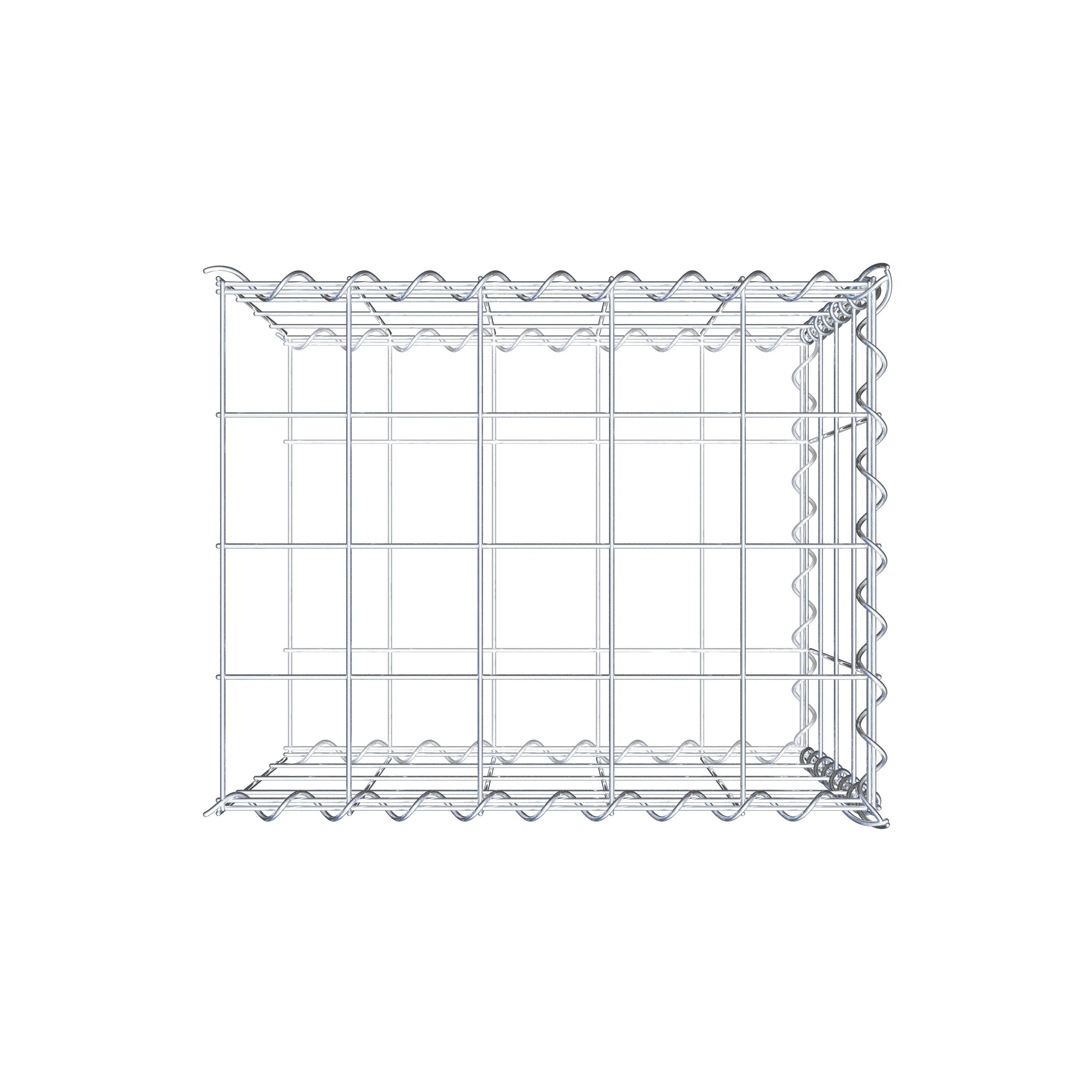 Add-on schanskorf type 2 50 cm x 40 cm x 40 cm (L x H x D), maaswijdte 10 cm x 10 cm, spiraal