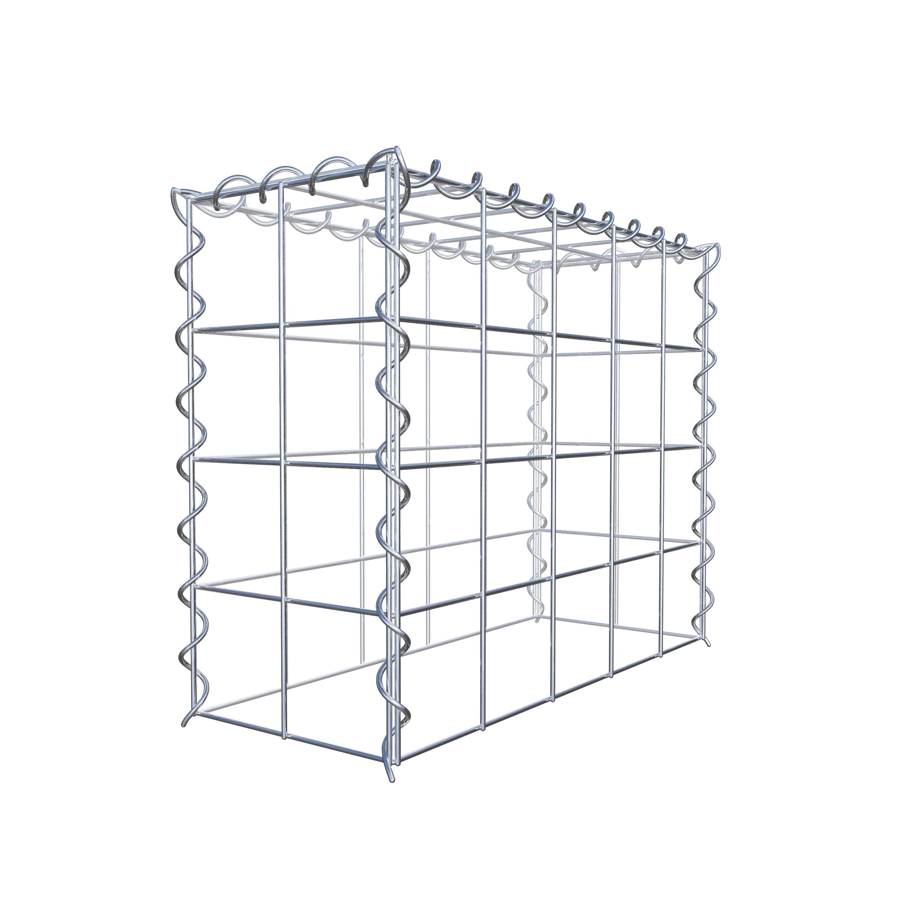 Gabion rapporté type 3 50 cm x 40 cm x 20 cm (L x H x P), mailles 10 cm x 10 cm, spirale