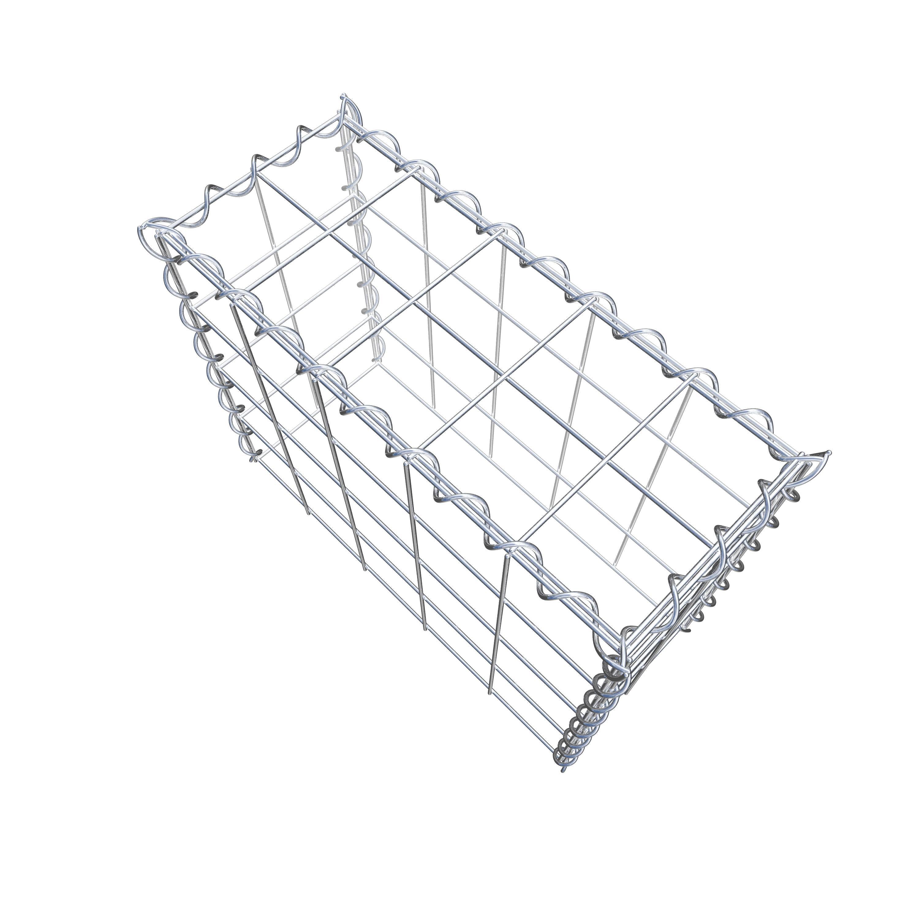 Extra gabion typ 3 50 cm x 40 cm x 20 cm (L x H x D), maskstorlek 10 cm x 10 cm, spiral