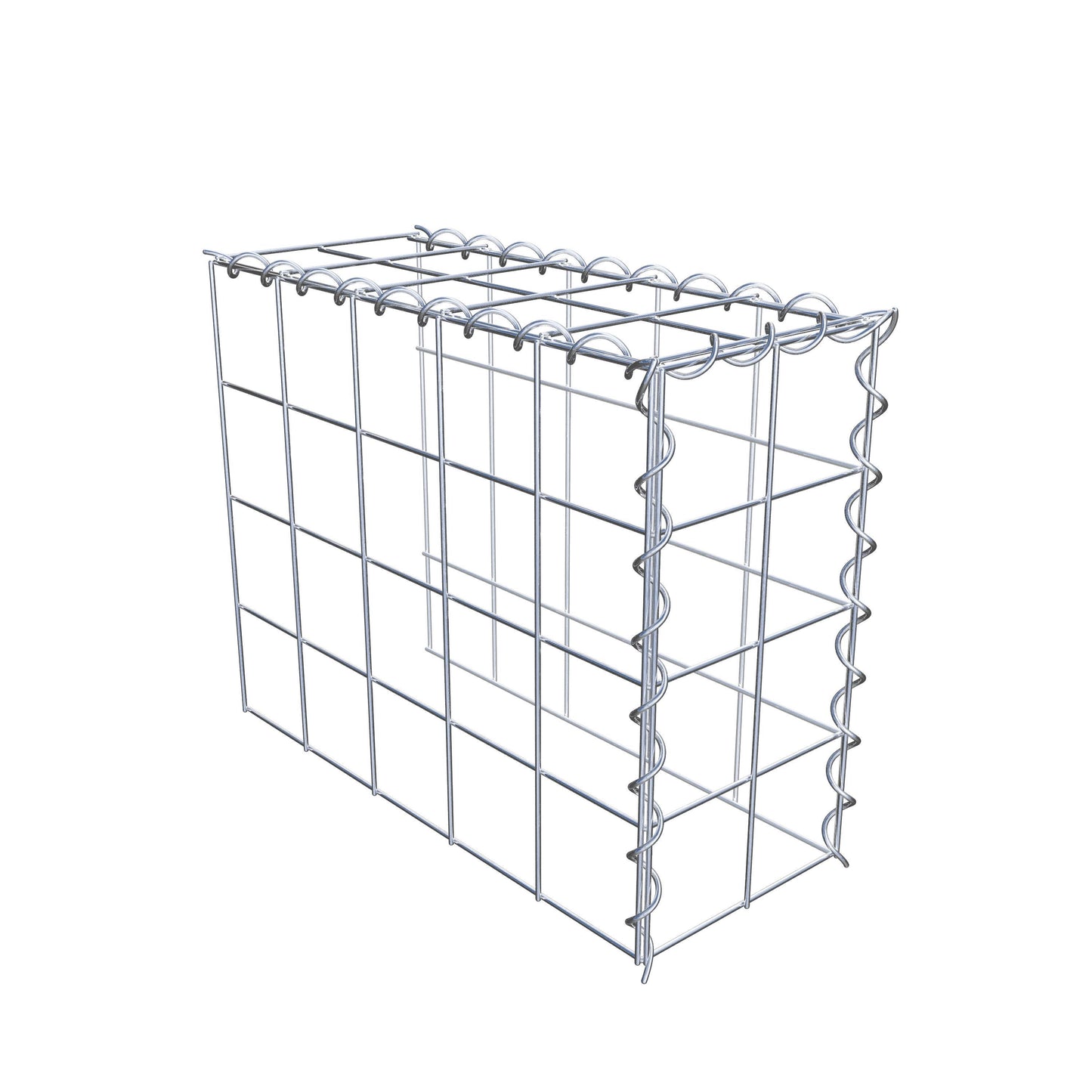 Gabião tipo 4 50 cm x 40 cm x 20 cm (C x A x P), malhagem 10 cm x 10 cm, espiral