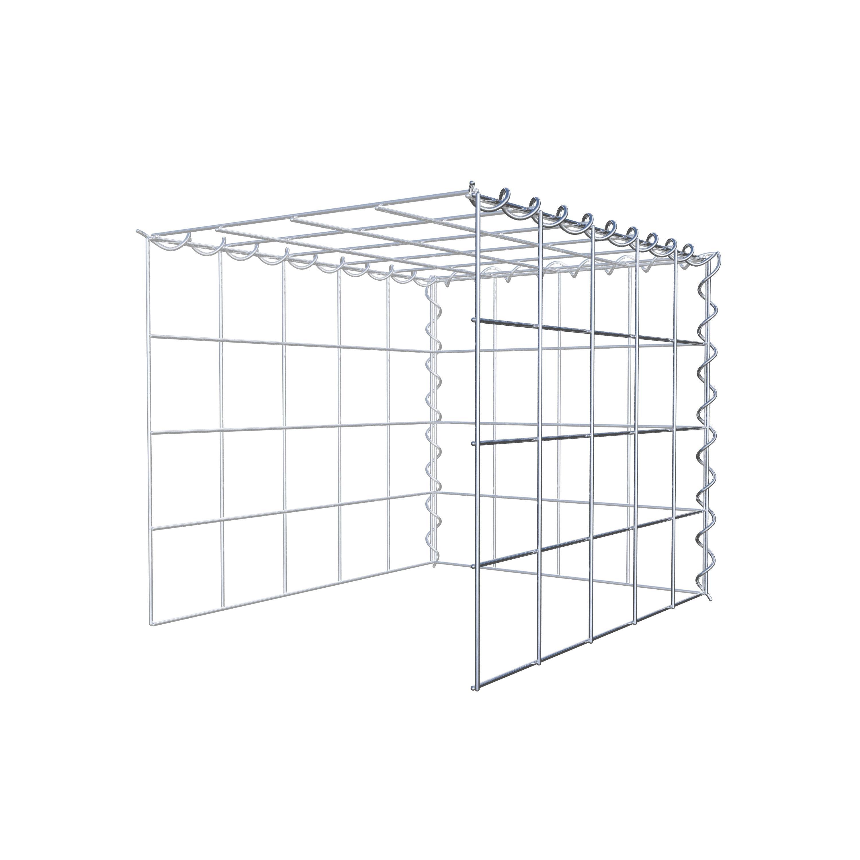 Opvokset gabion type 4 50 cm x 40 cm x 40 cm (L x H x D), maskestørrelse 10 cm x 10 cm, spiral