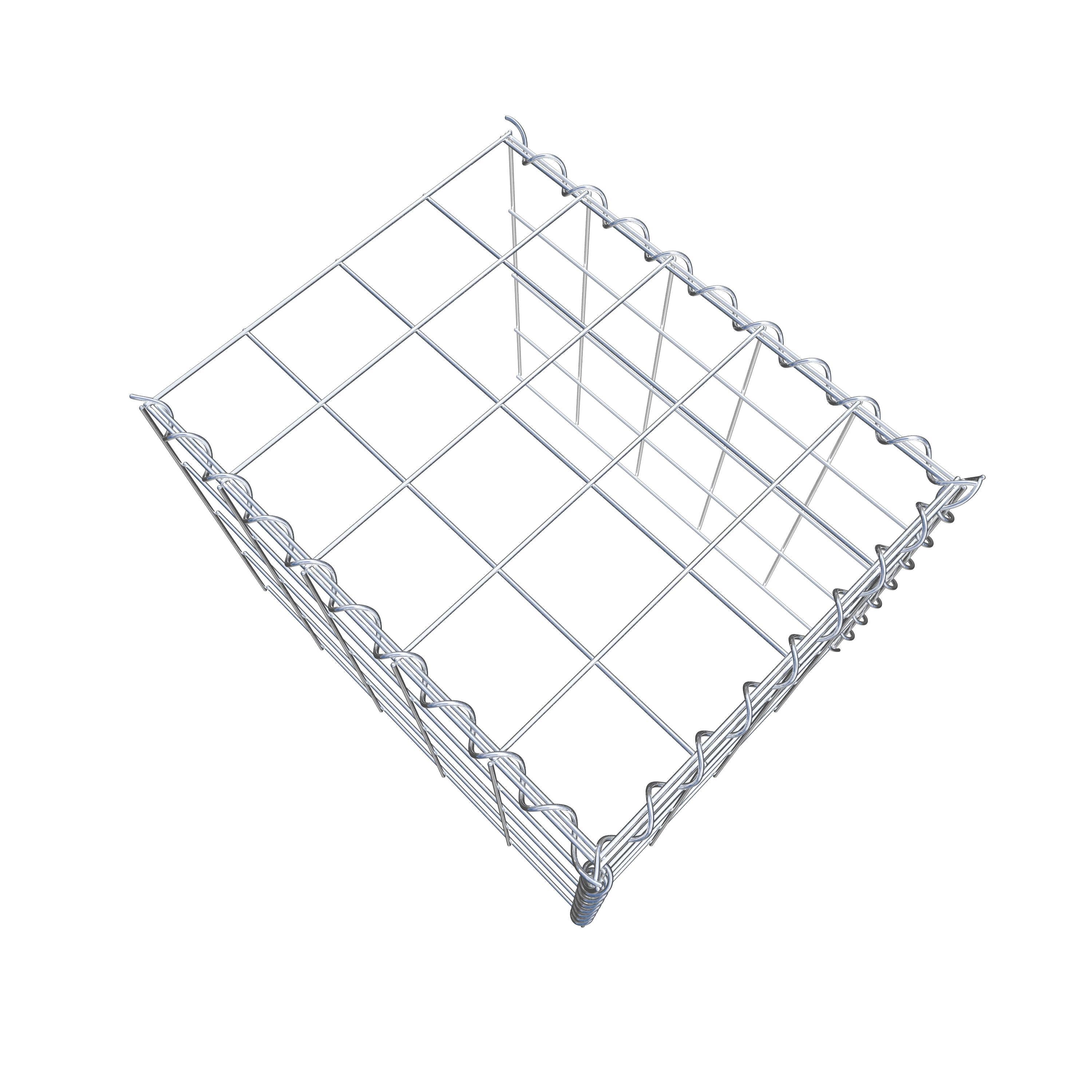 Gabbione aggiuntivo tipo 4 50 cm x 40 cm x 40 cm (L x H x P), dimensione maglia 10 cm x 10 cm, a spirale