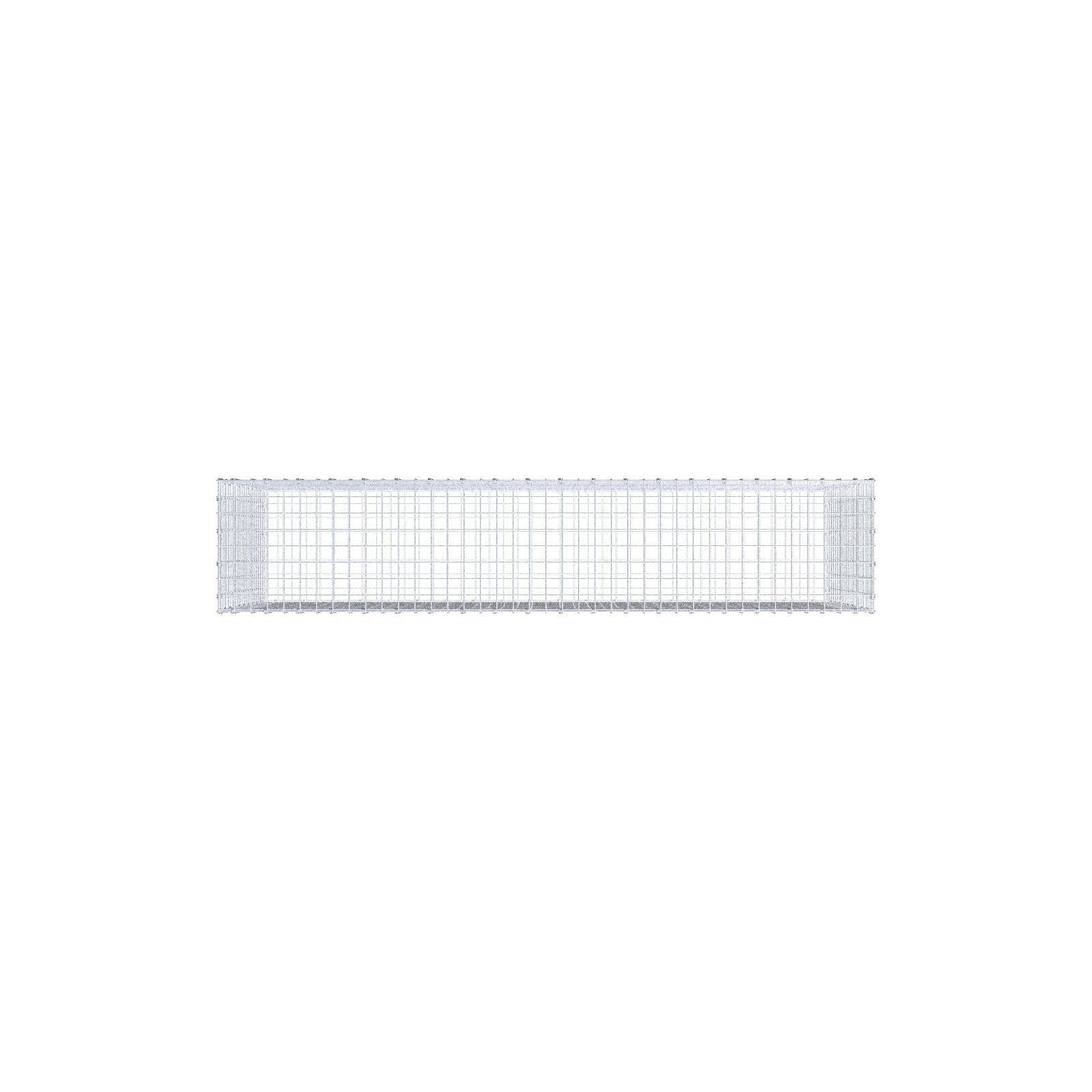 Gabion 200 cm x 100 cm x 40 cm (L x H x D), mesh size 5 x 5 cm, spiral ring