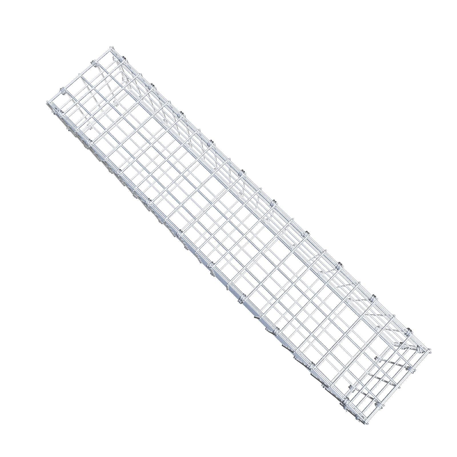 Gabione 100 cm x 20 cm x 20 cm (L x H x T), Maschenweite 5 x 5 cm, Spiralring