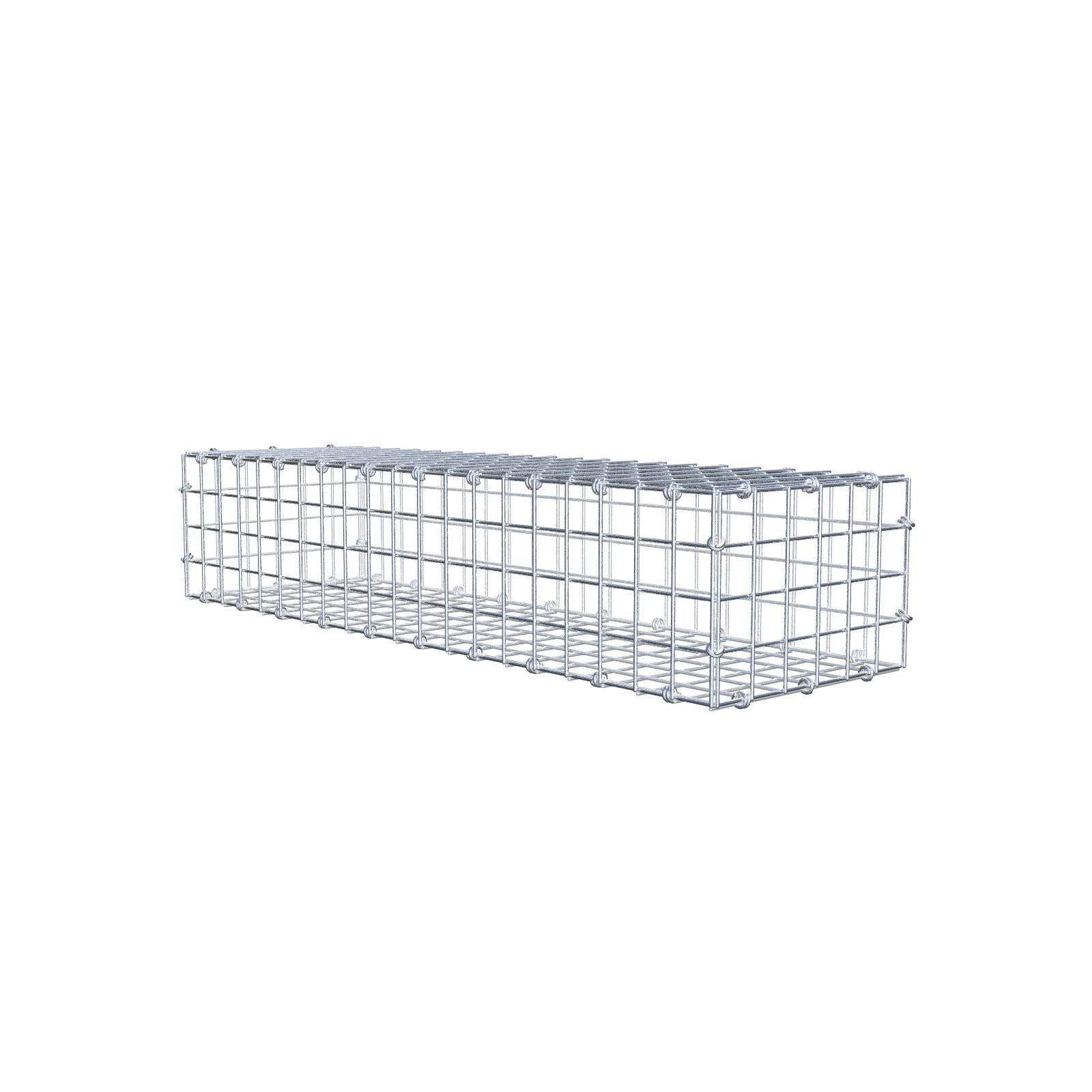 Gabbione 100 cm x 20 cm x 30 cm (L x H x P), maglia 5 x 5 cm, anello a spirale