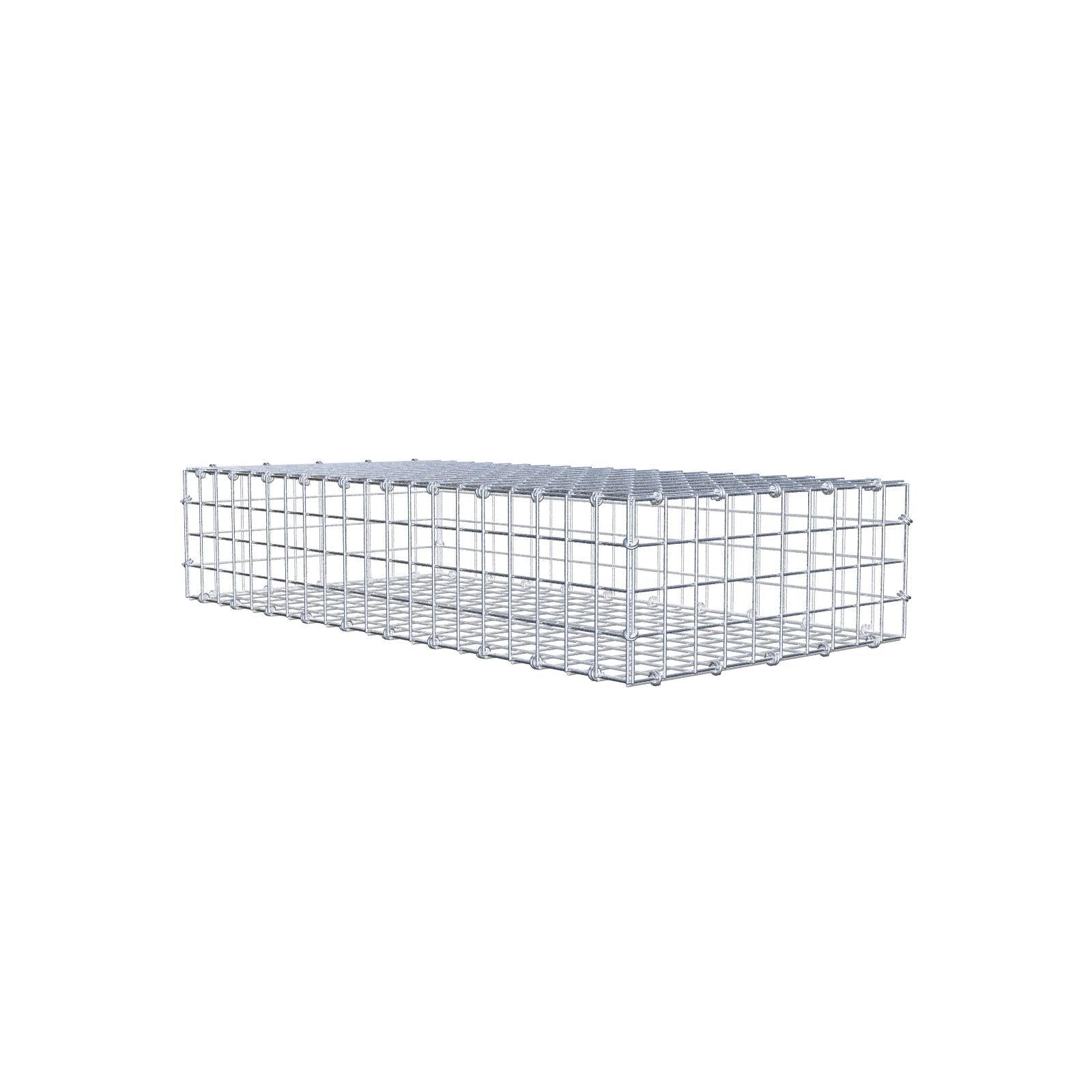 Gabion 100 cm x 20 cm x 50 cm (L x H x D), mesh size 5 x 5 cm, spiral ring