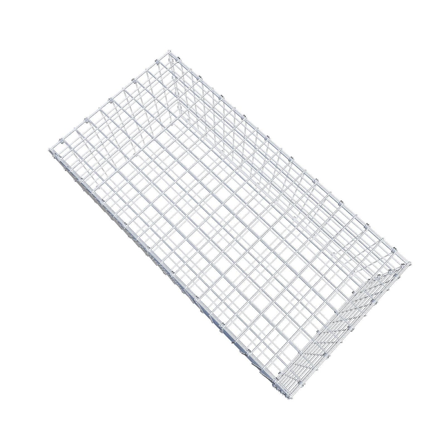 Gabião 100 cm x 40 cm x 50 cm (C x A x P), malhagem 5 x 5 cm, anel espiral