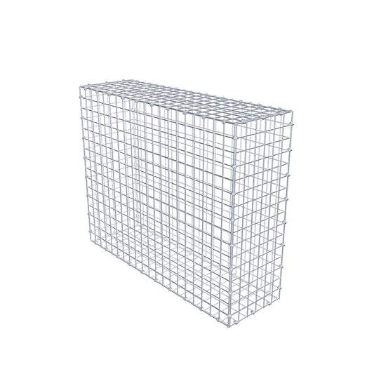 Gabion 100 cm x 80 cm x 30 cm (L x H x D), maskestørrelse 5 x 5 cm, spiralring