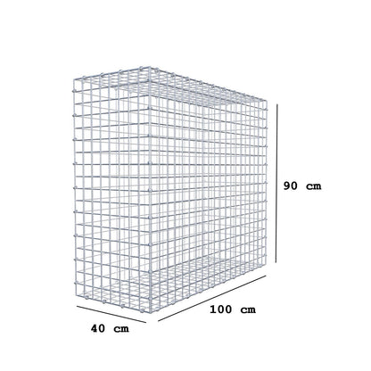 Gabião 100 cm x 90 cm x 40 cm (C x A x P), malhagem 5 x 5 cm, anel espiral