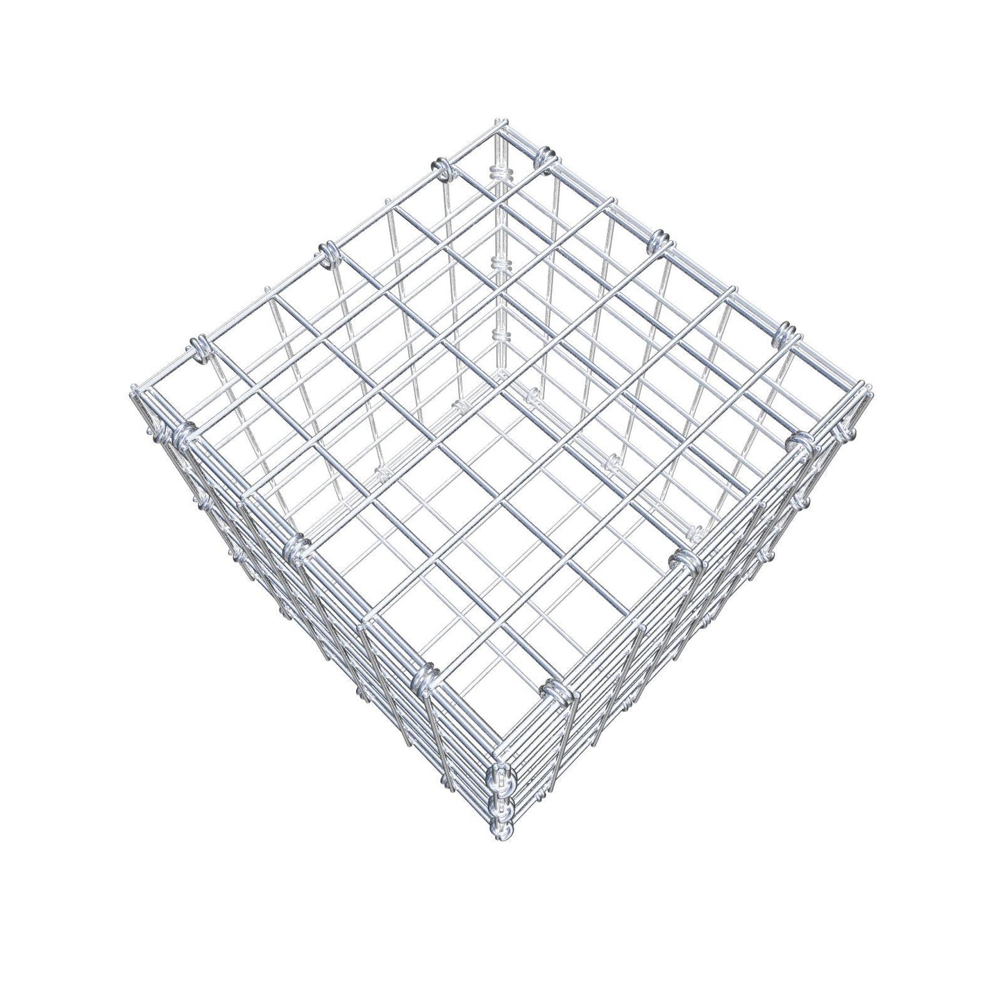 Gabião 30 cm x 30 cm x 30 cm (C x A x P), malhagem 5 x 5 cm, anel espiral