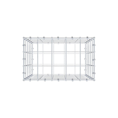 Gabione 50 cm x 50 cm x 30 cm (L x H x T), Maschenweite 10 x 10 cm, Spiralring