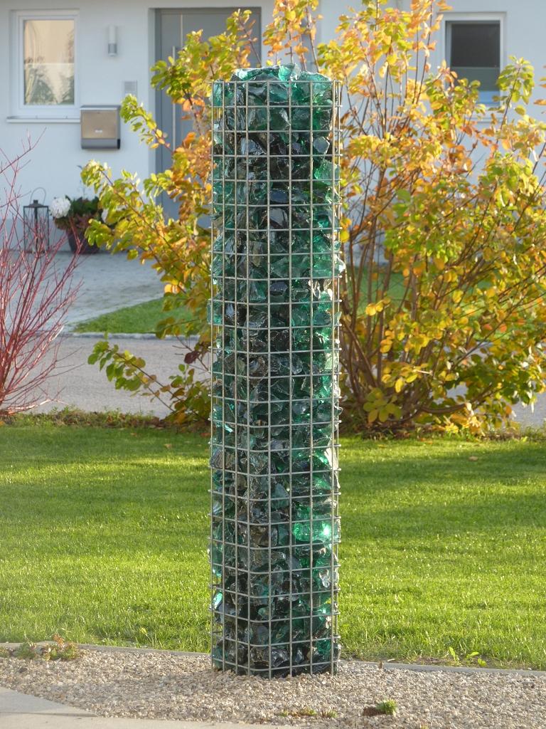 Colonne de gabion carrée 22 cm x 22 cm, 160 cm de hauteur, MW 5 cm x 5 cm