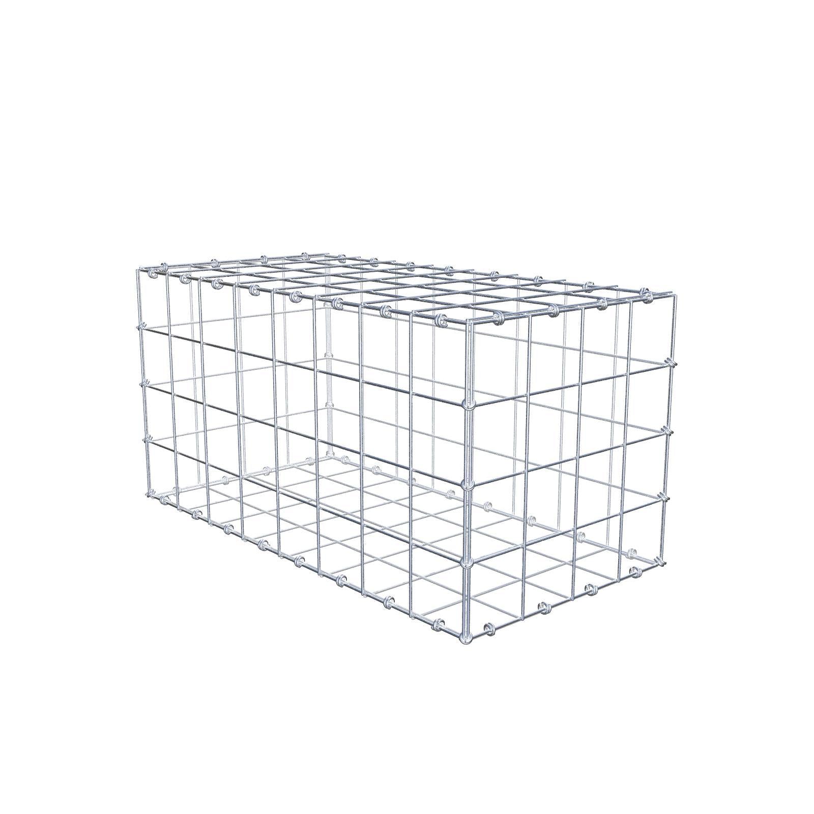 Gabion 80 cm x 40 cm x 40 cm (L x H x D), maskstorlek 10 x 10 cm, spiralring