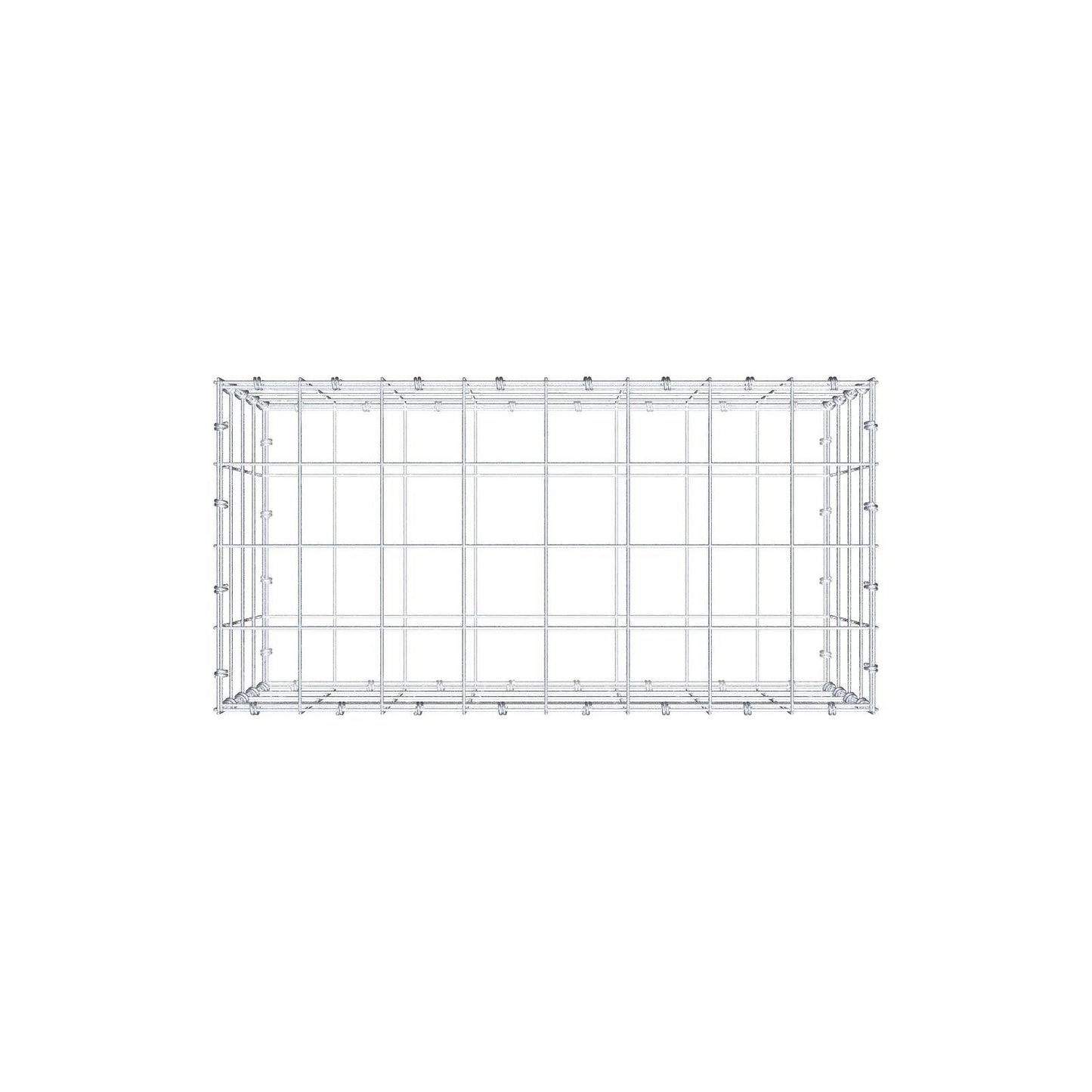 Gavión 80 cm x 40 cm x 40 cm (L x A x P), luz de malla 10 x 10 cm, anillo en espiral