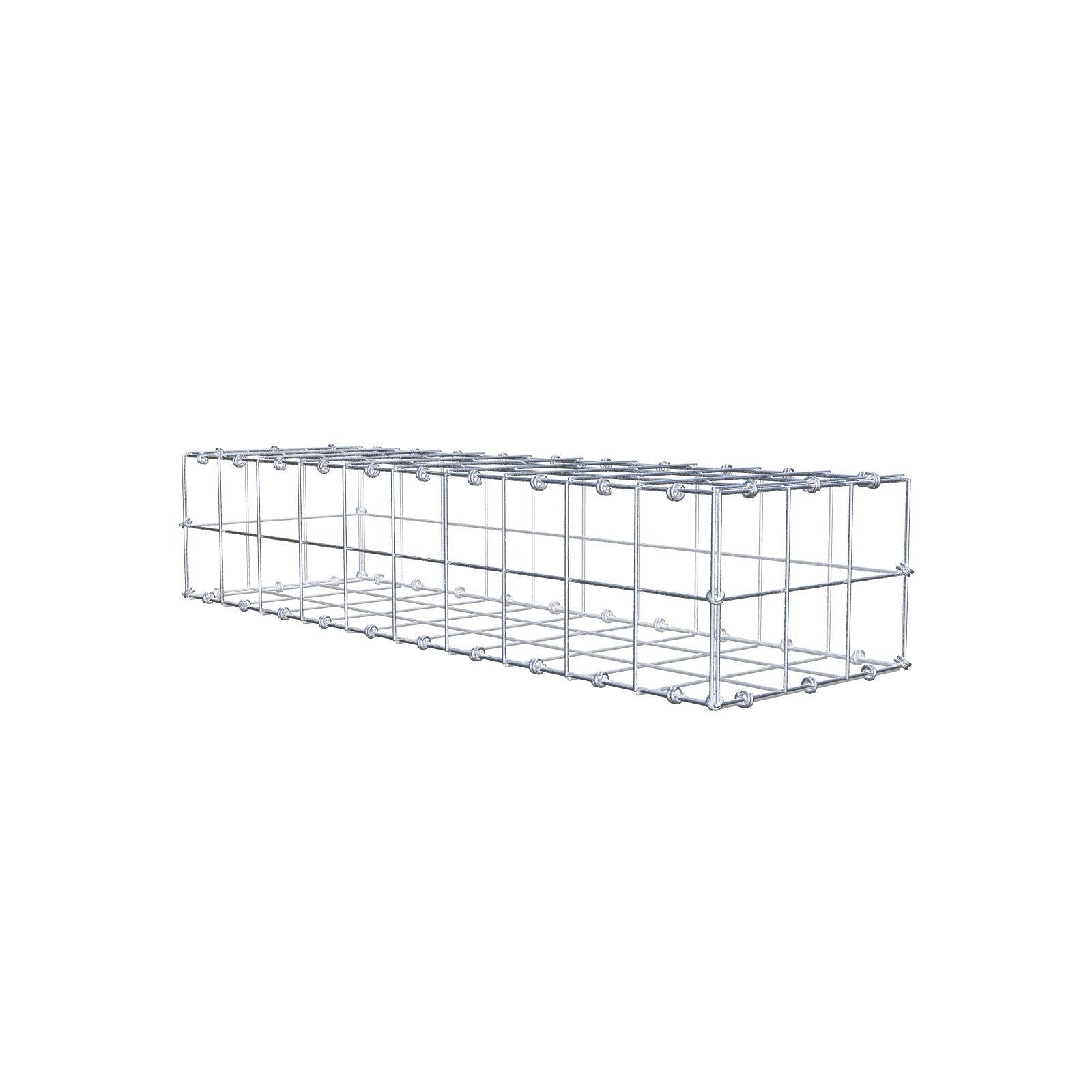 Gabbione 100 cm x 20 cm x 30 cm (L x H x P), maglia 10 x 10 cm, anello a spirale