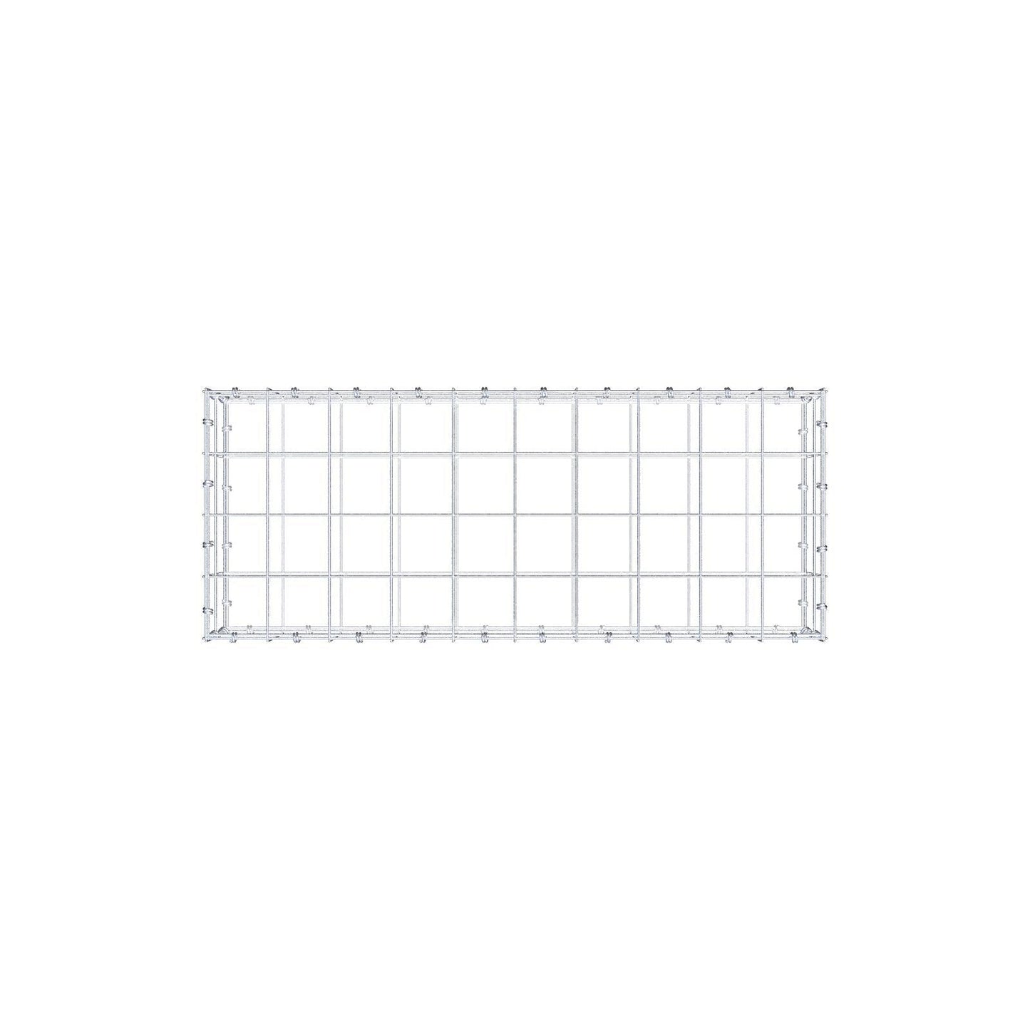 Gabião 100 cm x 20 cm x 40 cm (C x A x P), malhagem 10 x 10 cm, anel espiral
