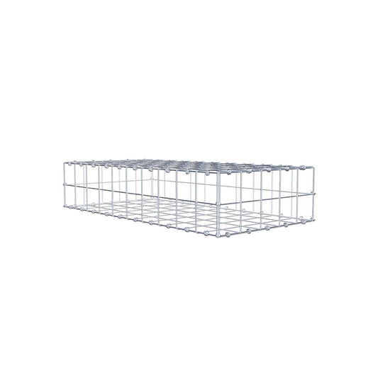 Gabione 100 cm x 20 cm x 50 cm (L x H x T), Maschenweite 10 x 10 cm, Spiralring