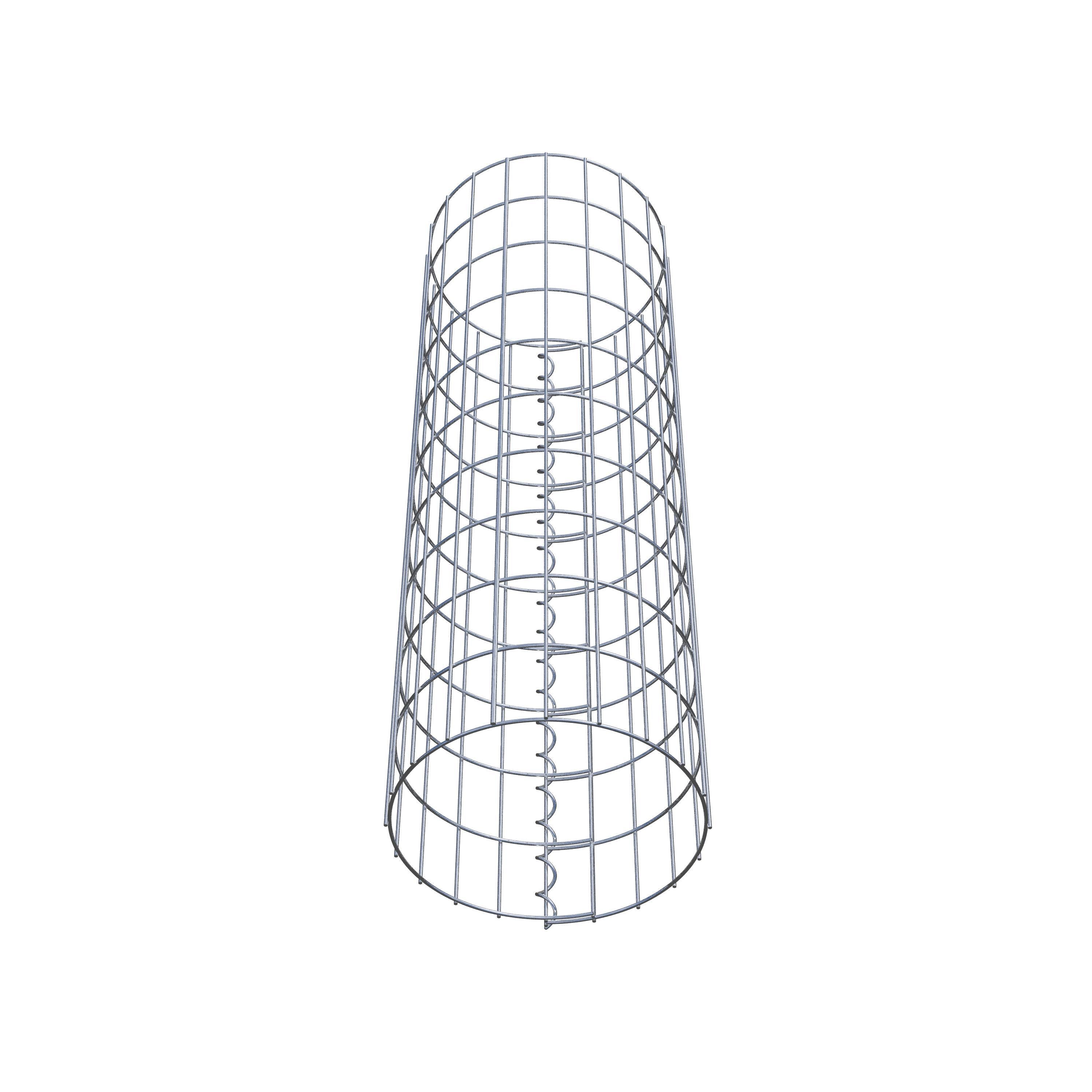 Coluna de gabião diâmetro 32 cm, malha 5 x 10 cm redonda