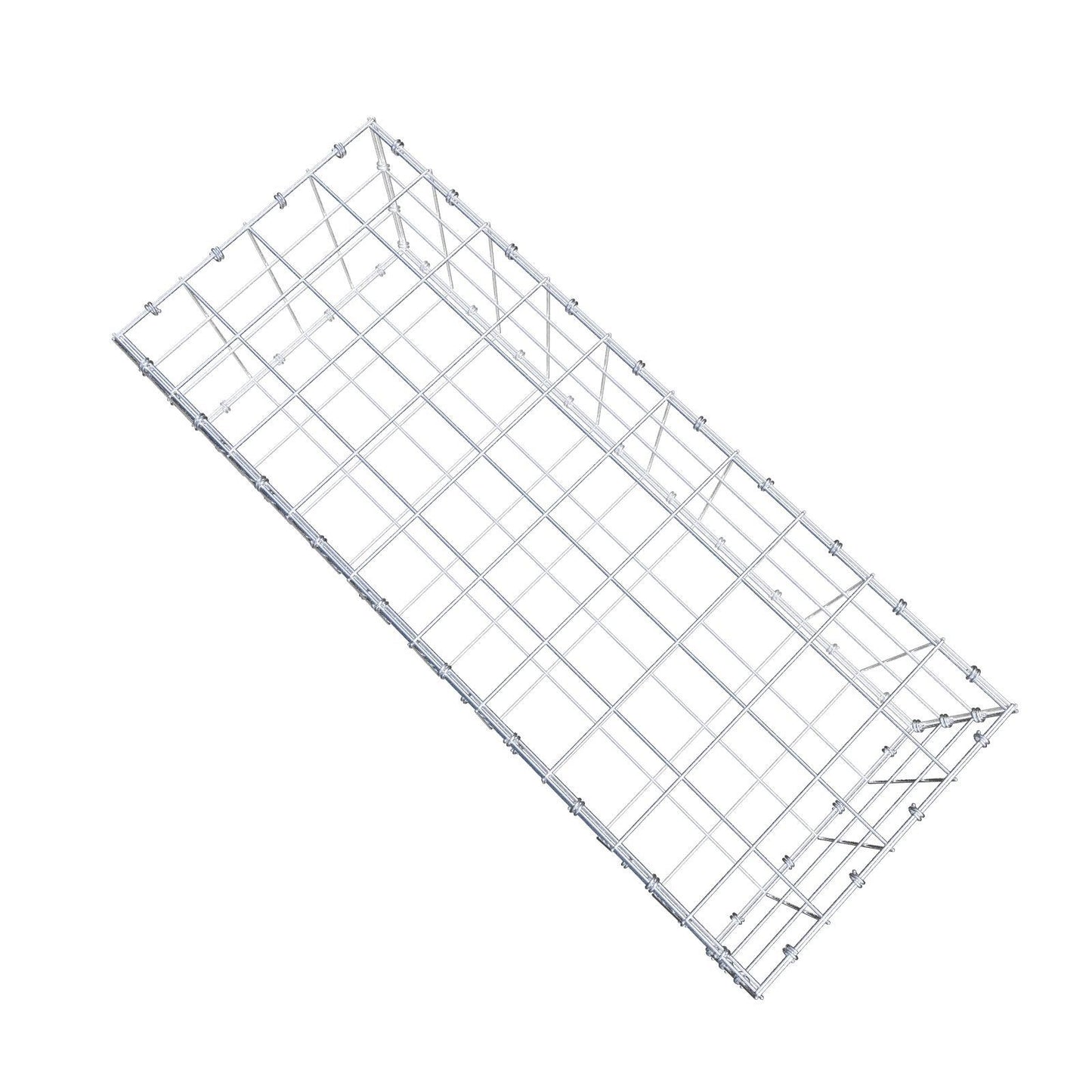 Gabion 100 cm x 30 cm x 40 cm (L x H x D), maskestørrelse 10 x 10 cm, spiralring