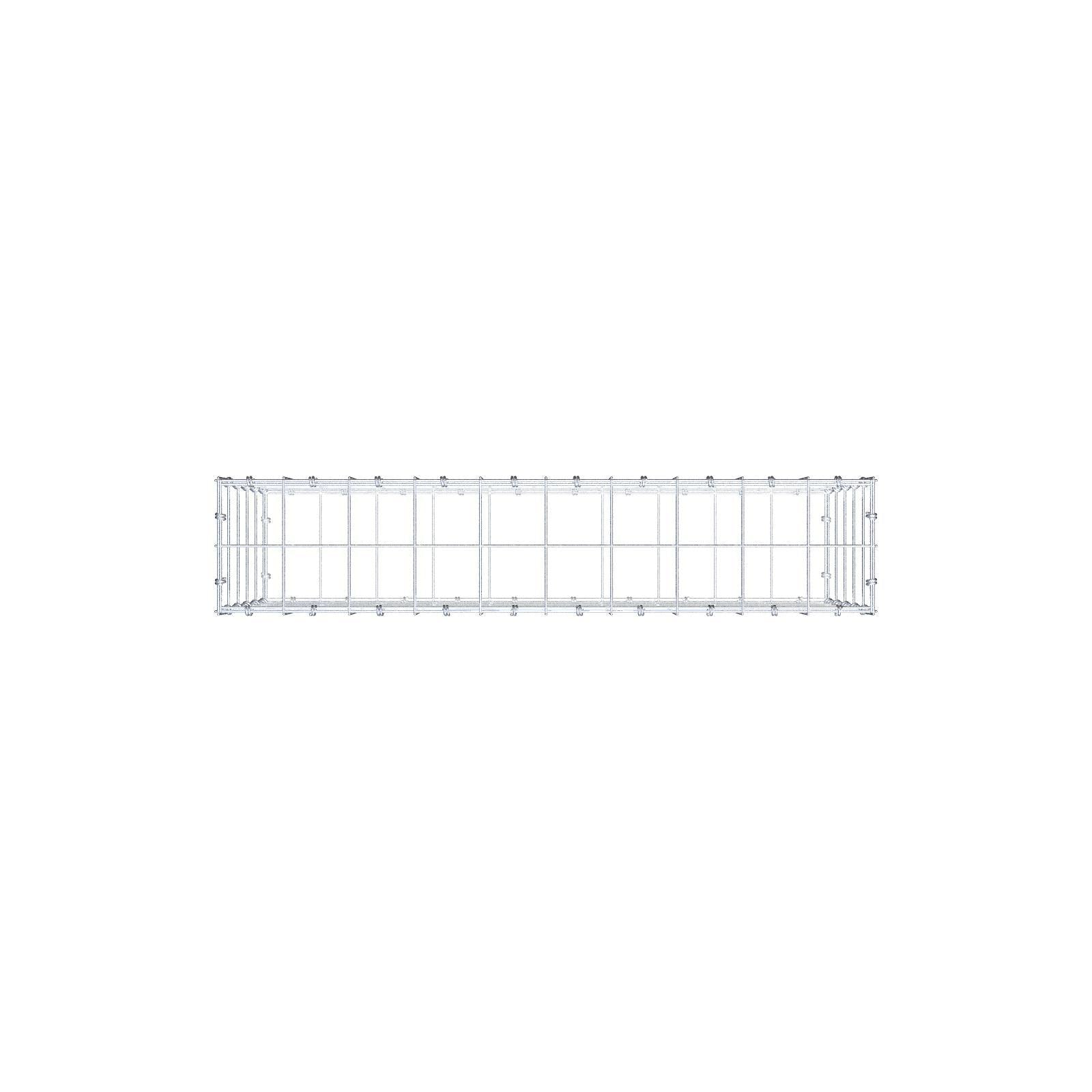 Gabbione 100 cm x 50 cm x 20 cm (L x H x P), maglia 10 x 10 cm, anello a spirale