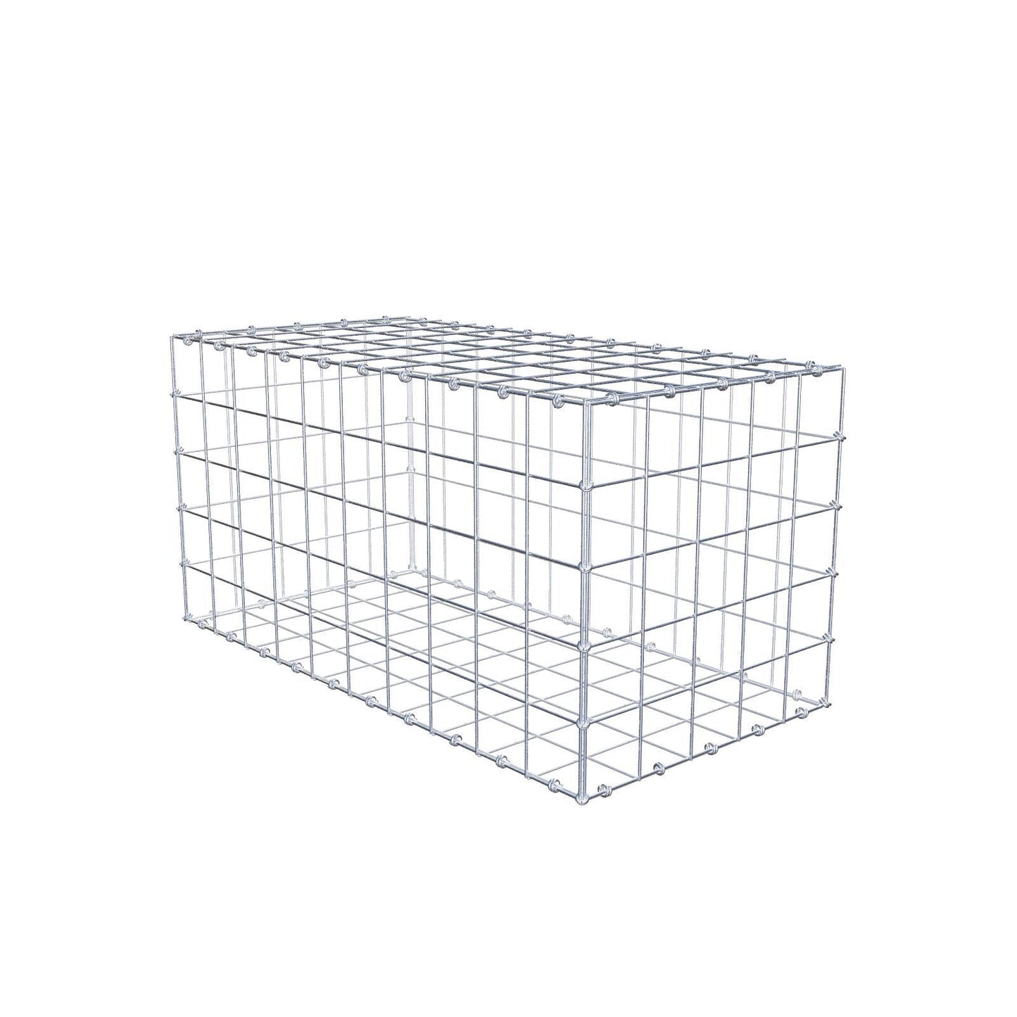 Gabion 100 cm x 50 cm x 50 cm (L x H x D), maskestørrelse 10 x 10 cm, spiralring