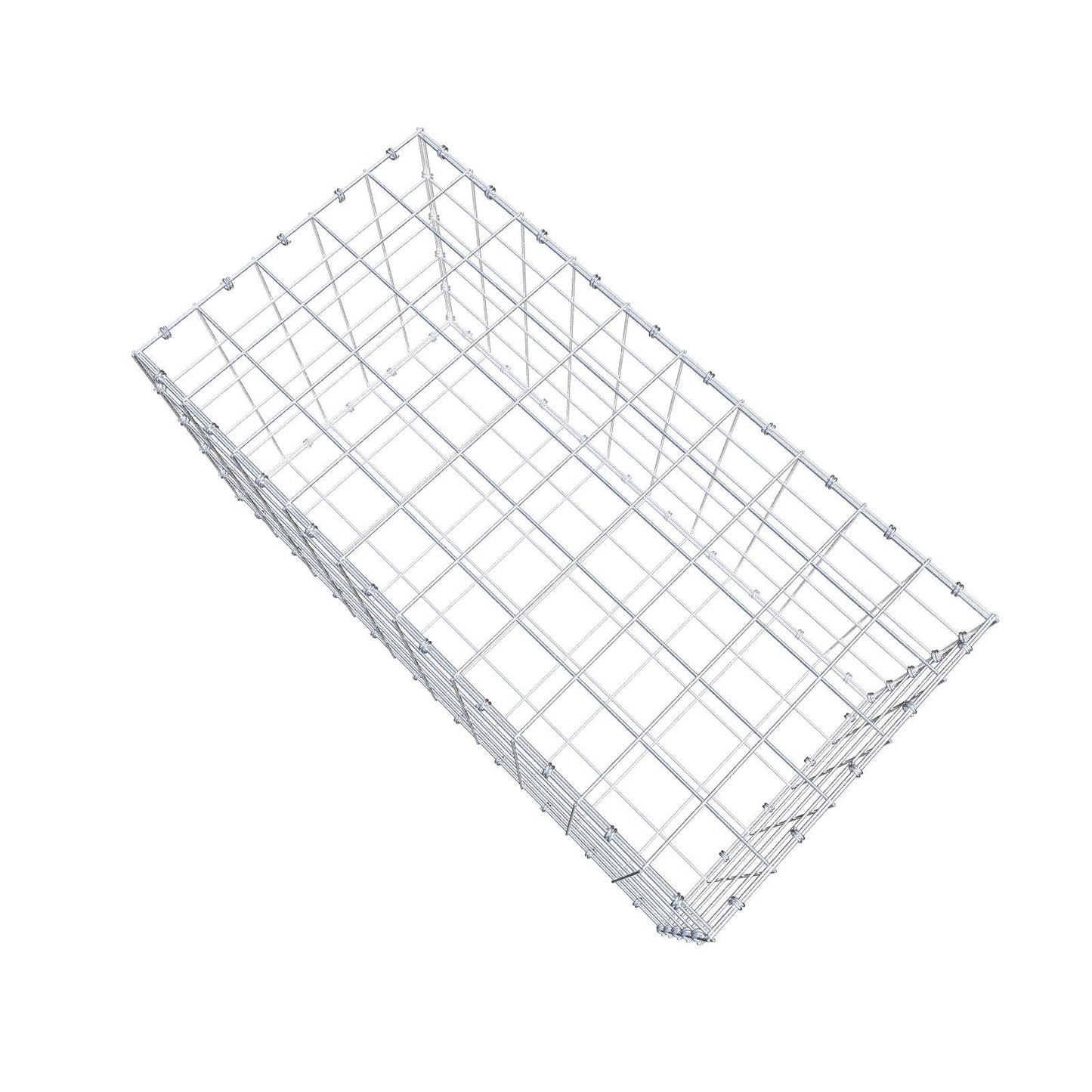 Gabion 100 cm x 50 cm x 50 cm (L x H x D), maskestørrelse 10 x 10 cm, spiralring
