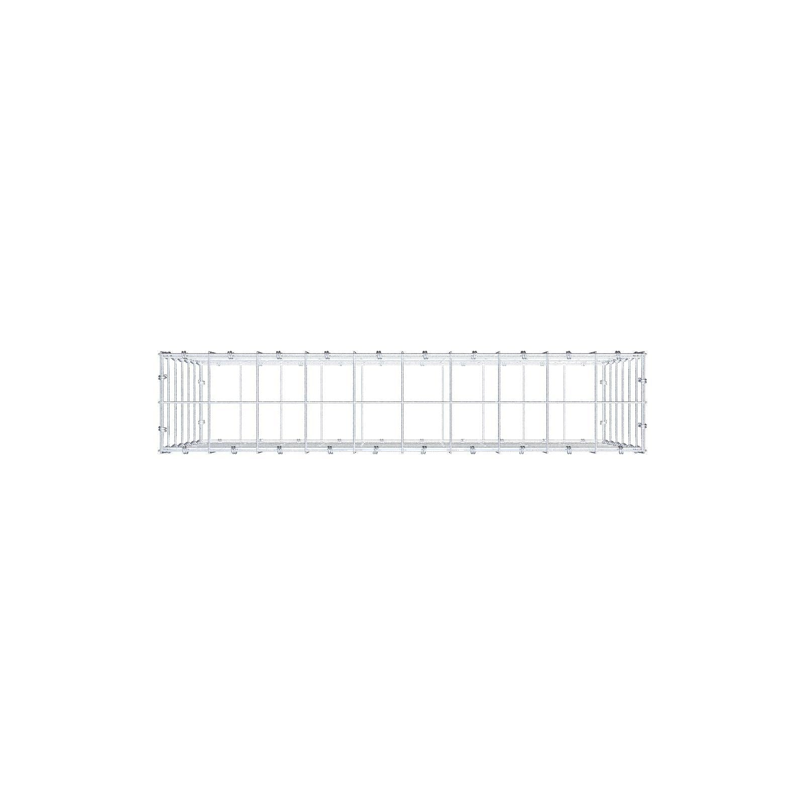 Gabion 100 cm x 60 cm x 20 cm (L x H x D), mesh size 10 x 10 cm, spiral ring