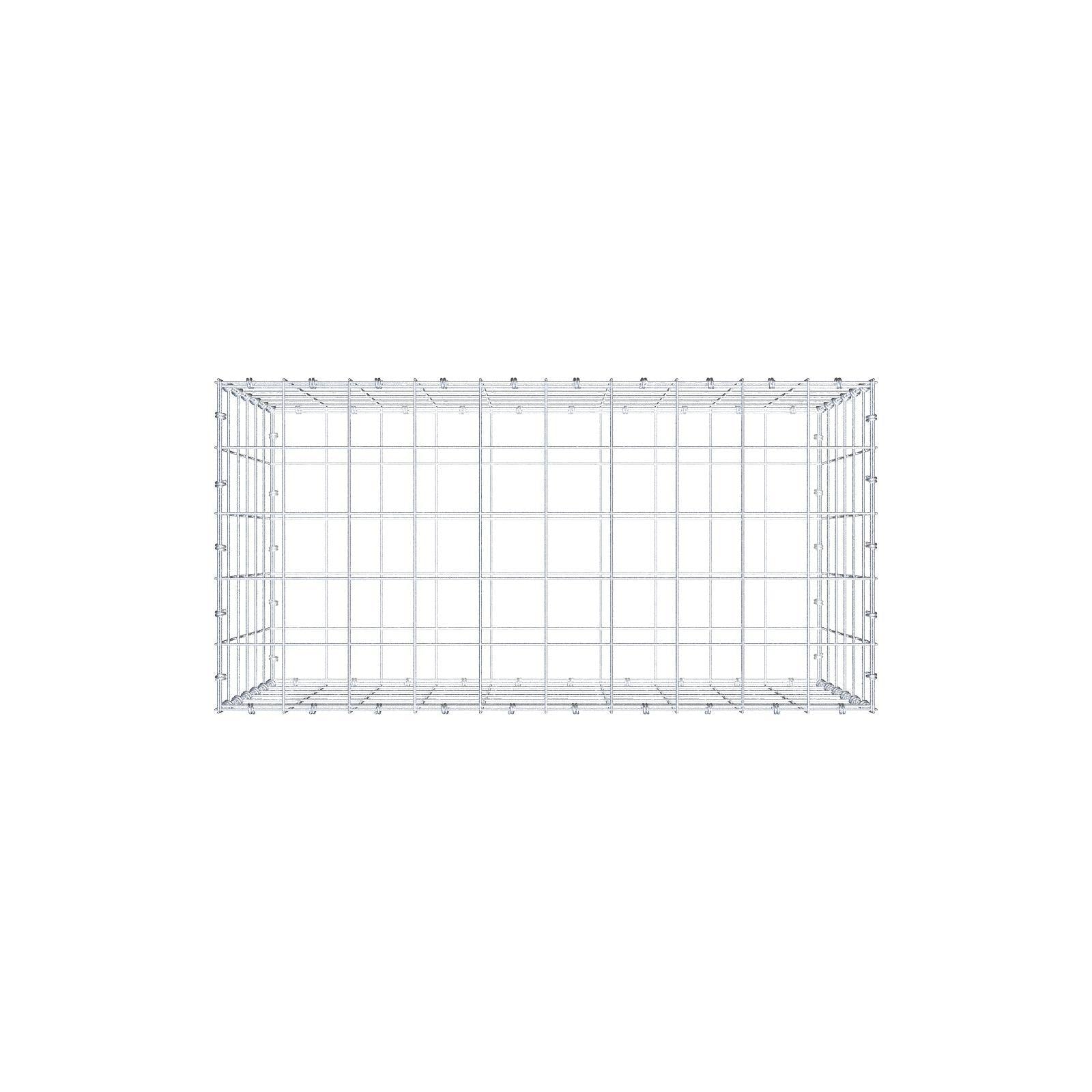 Gabion 100 cm x 60 cm x 50 cm (L x H x D), maskstorlek 10 x 10 cm, spiralring