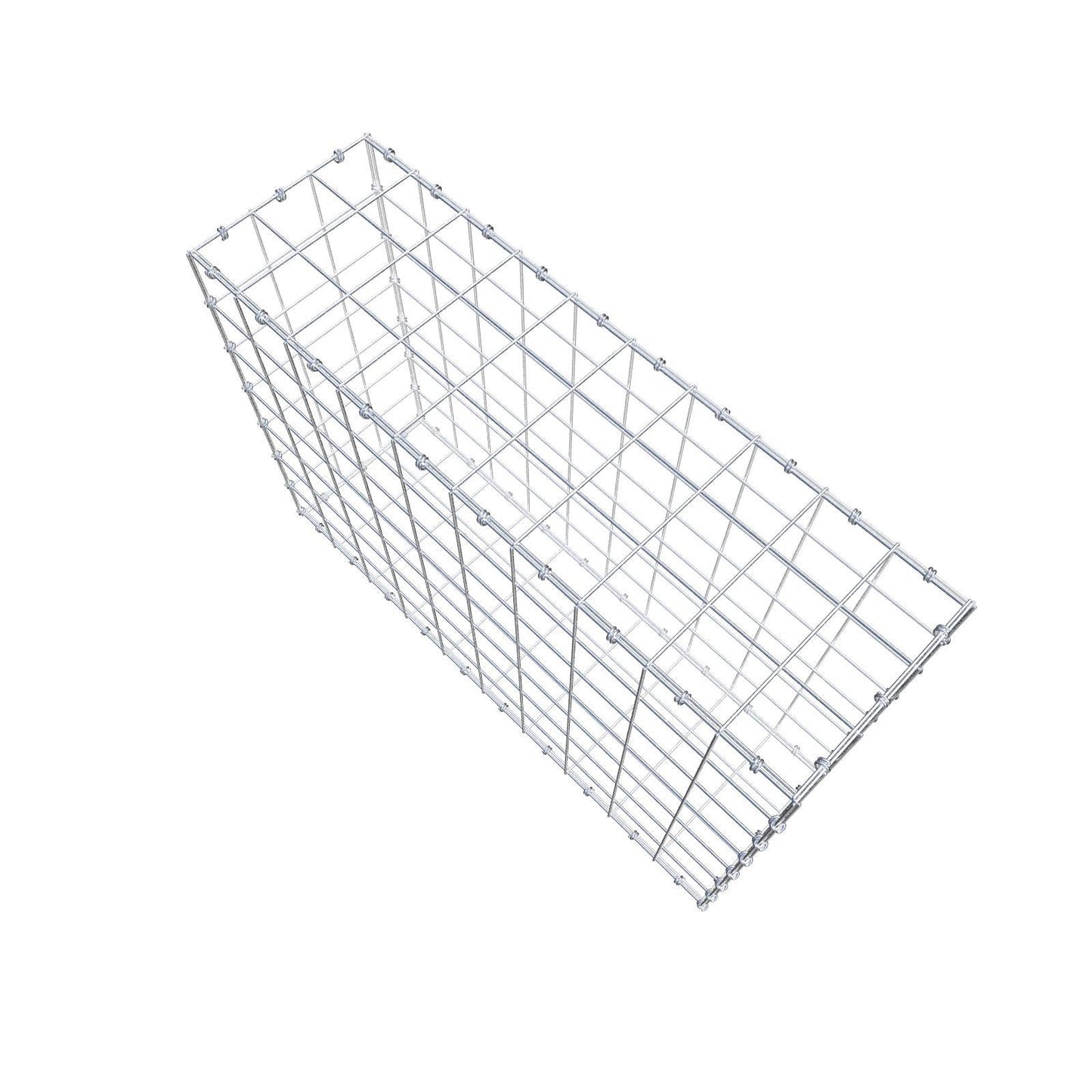 Gabion 100 cm x 70 cm x 30 cm (L x H x D), maskestørrelse 10 x 10 cm, spiralring