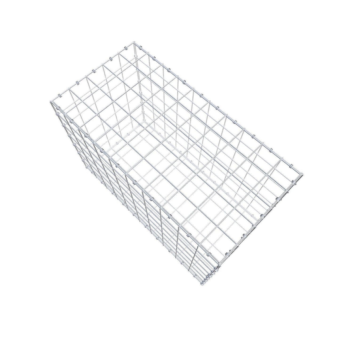 Gabion 100 cm x 70 cm x 50 cm (L x H x D), maskestørrelse 10 x 10 cm, spiralring