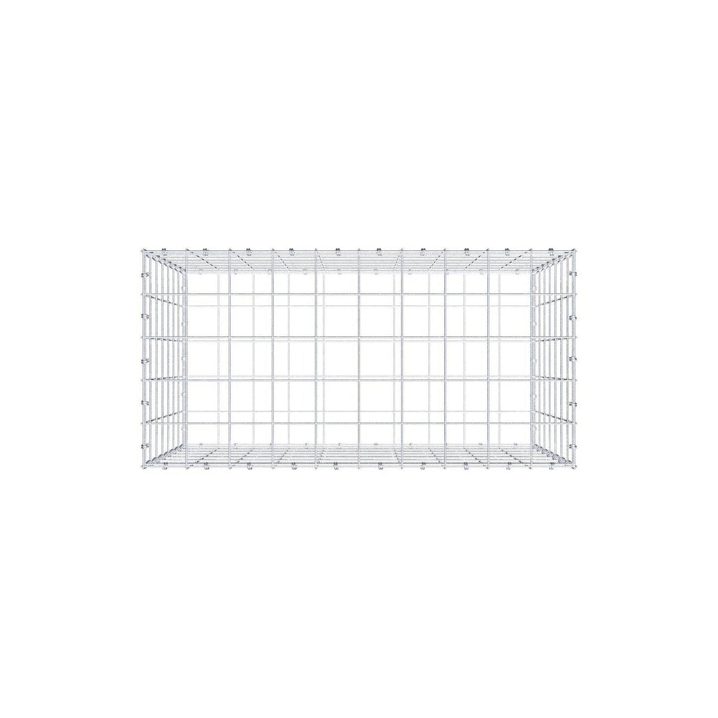 Gabion 100 cm x 70 cm x 50 cm (L x H x D), maskestørrelse 10 x 10 cm, spiralring