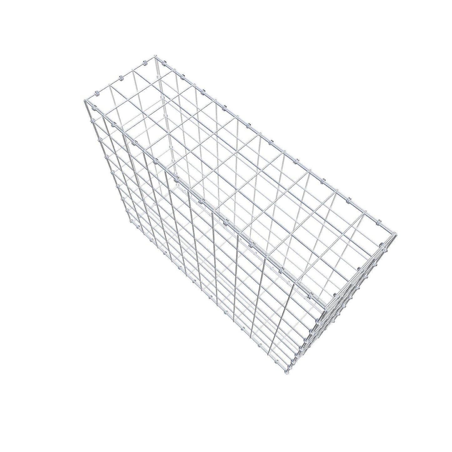 Gabion 100 cm x 80 cm x 30 cm (L x H x P), mailles 10 x 10 cm, anneau en spirale