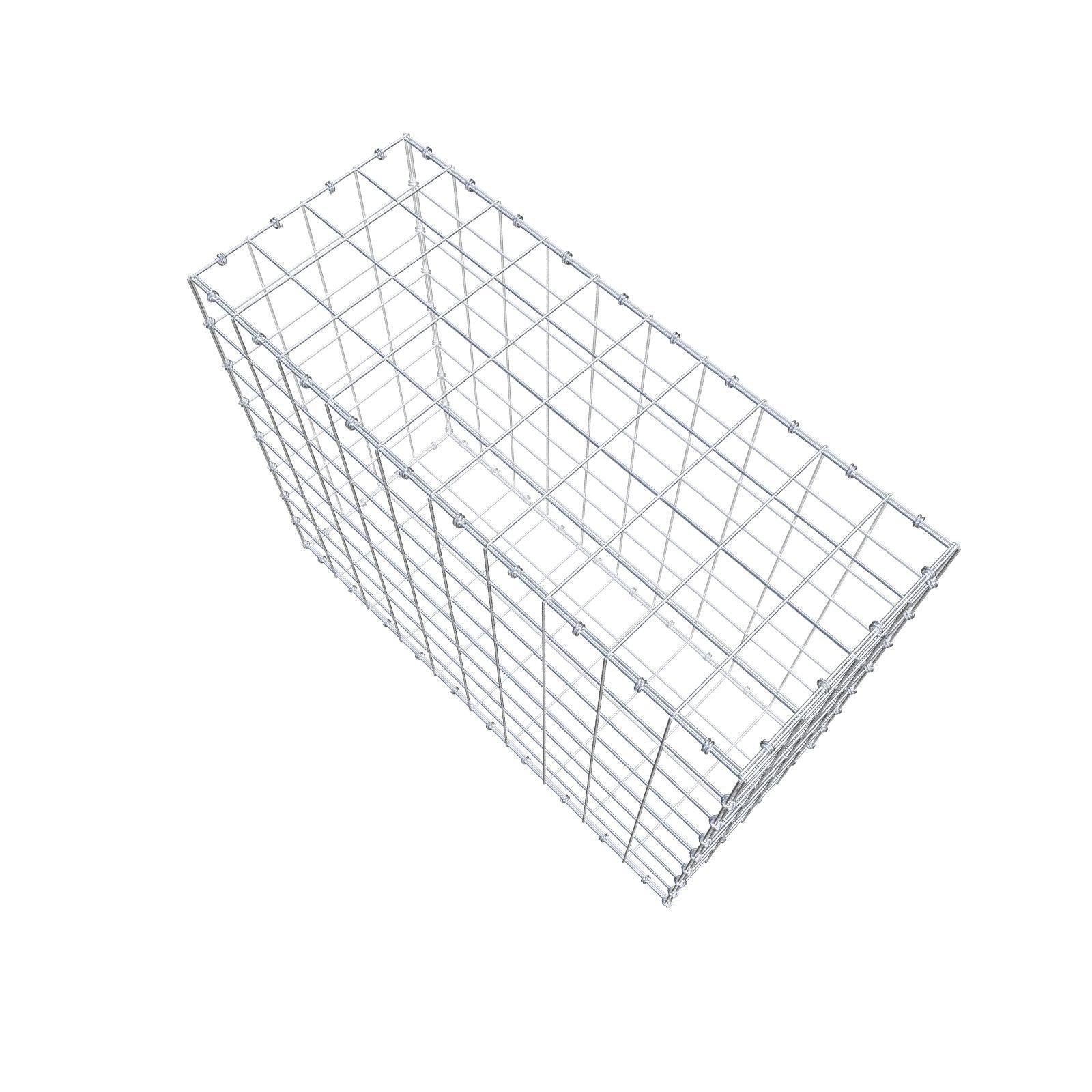 Gabione 100 cm x 80 cm x 40 cm (L x H x T), Maschenweite 10 x 10 cm, Spiralring