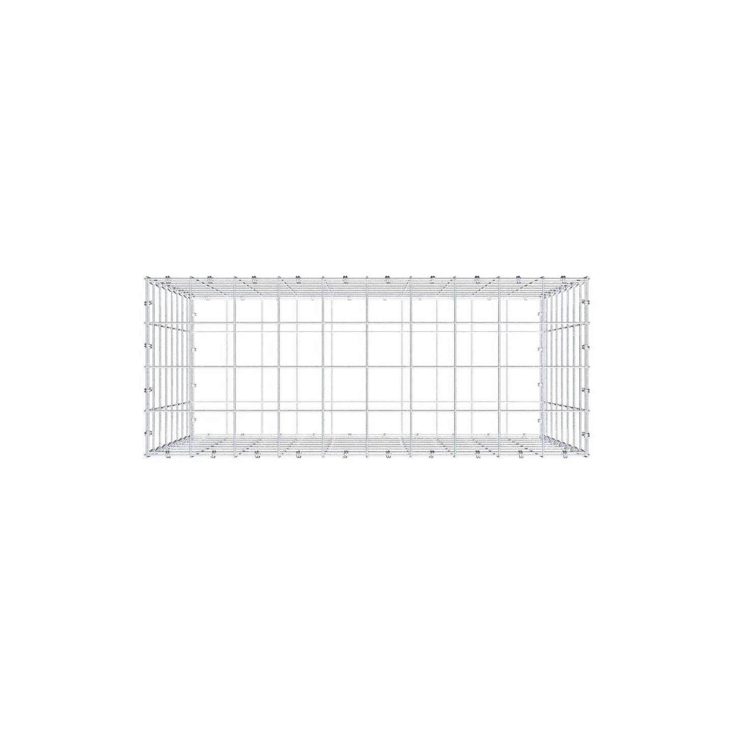 Gavión 100 cm x 80 cm x 40 cm (L x A x P), luz de malla 10 x 10 cm, anillo en espiral