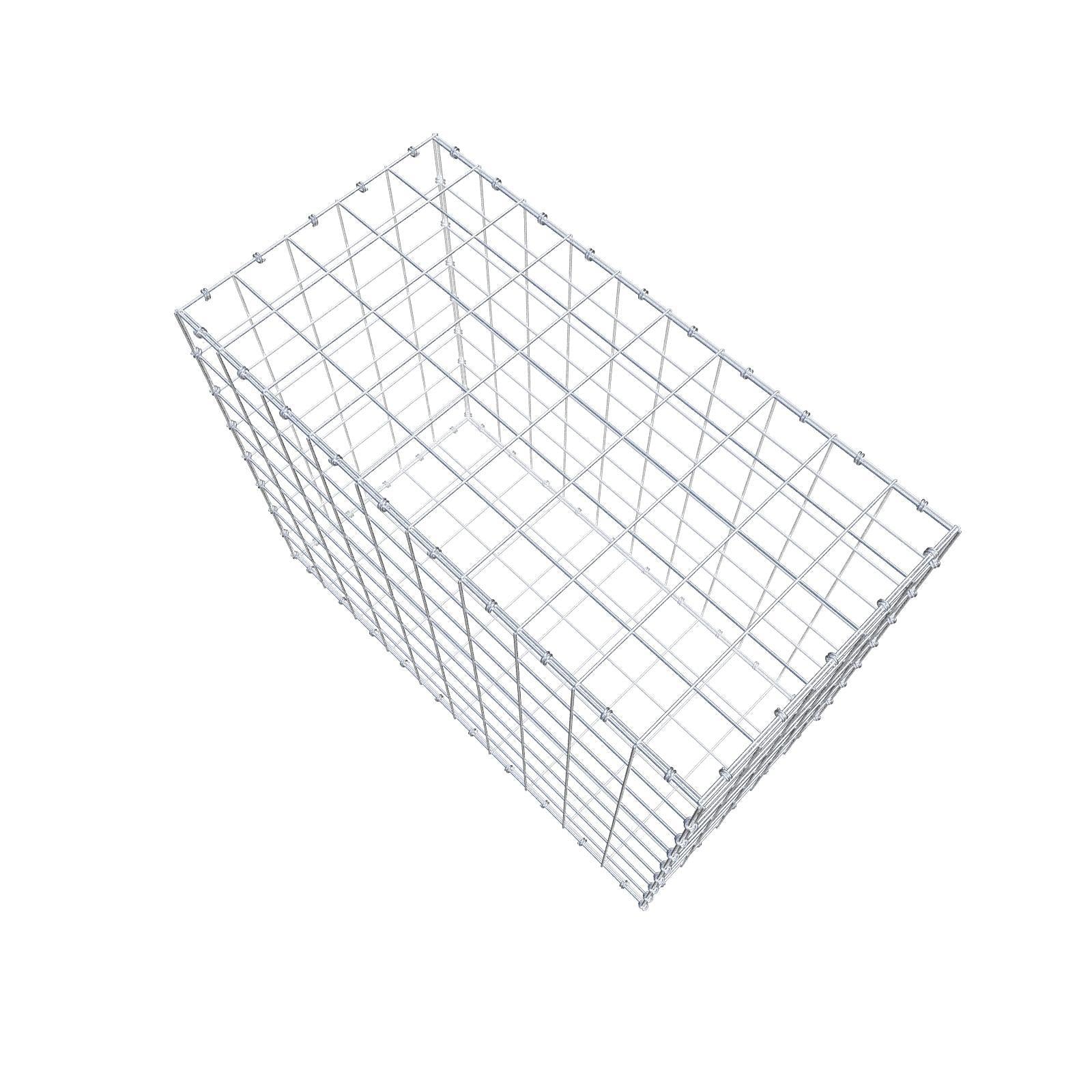 Gabião 100 cm x 80 cm x 50 cm (C x A x P), malhagem 10 x 10 cm, anel espiral