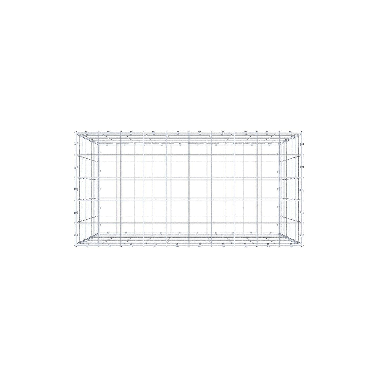 Gabião 100 cm x 80 cm x 50 cm (C x A x P), malhagem 10 x 10 cm, anel espiral