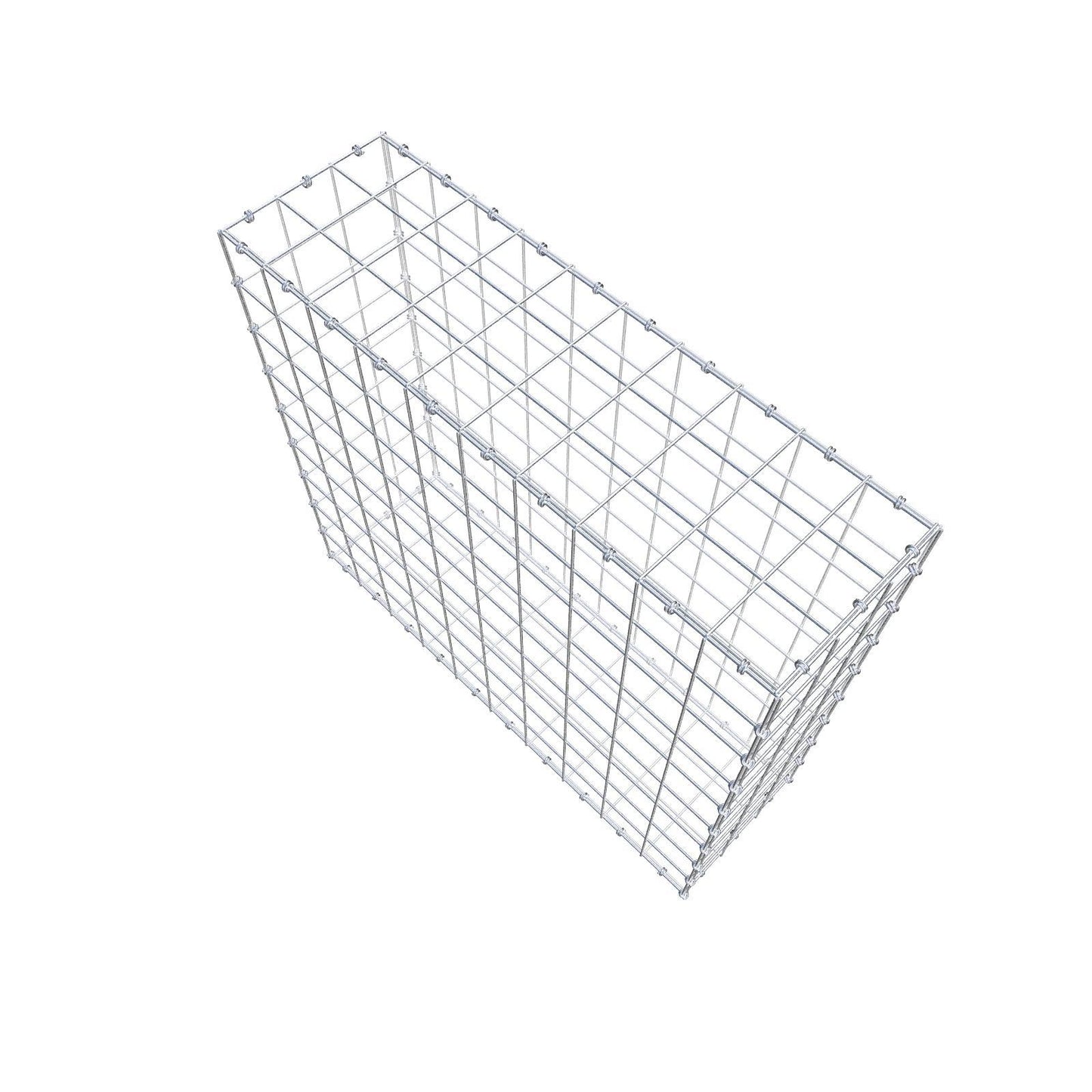 Gabion 100 cm x 90 cm x 30 cm (L x H x D), maskestørrelse 10 x 10 cm, spiralring