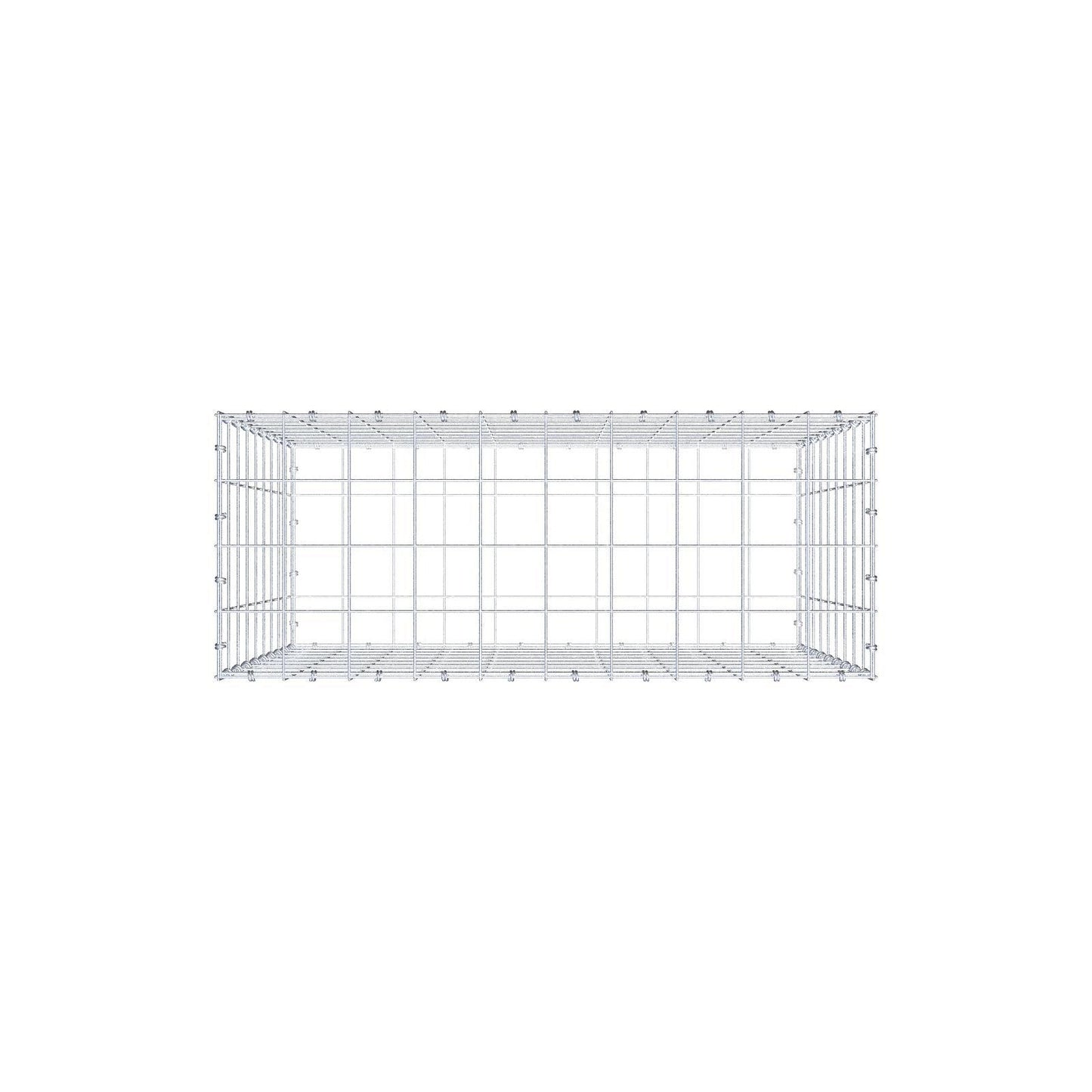 Gabião 100 cm x 90 cm x 40 cm (C x A x P), malhagem 10 x 10 cm, anel espiral