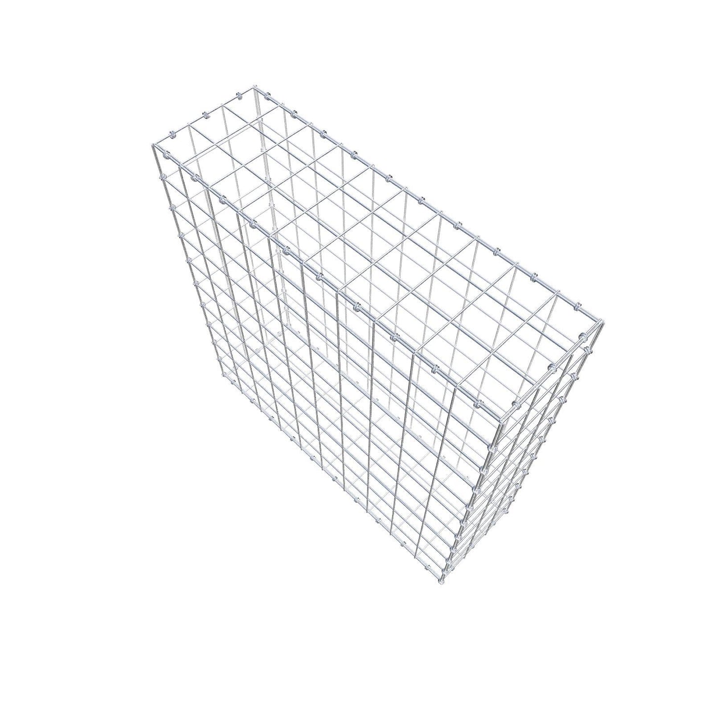 Gabion 100 cm x 100 cm x 30 cm (L x H x D), maskestørrelse 10 x 10 cm, spiralring
