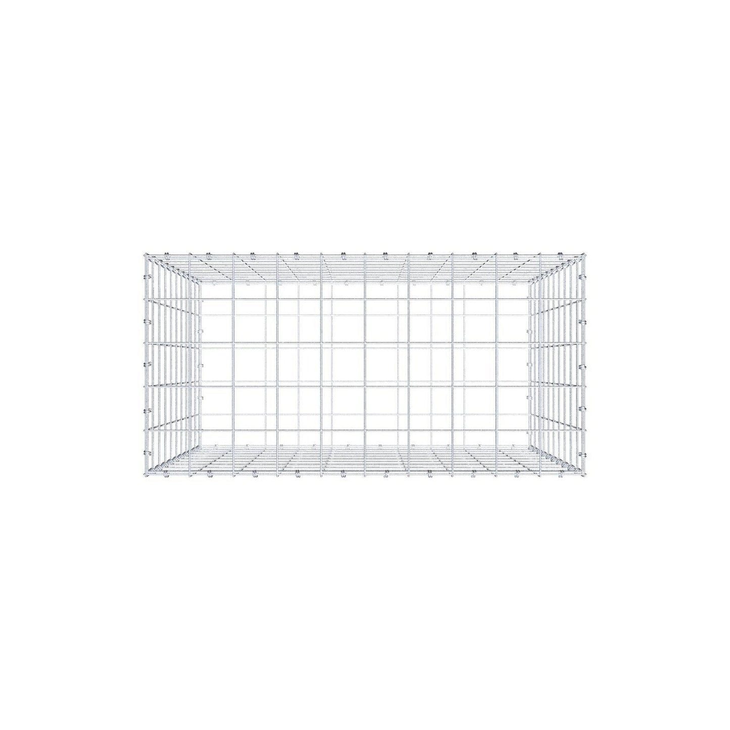 Gavión 100 cm x 100 cm x 50 cm (L x A x P), luz de malla 10 x 10 cm, anillo en espiral