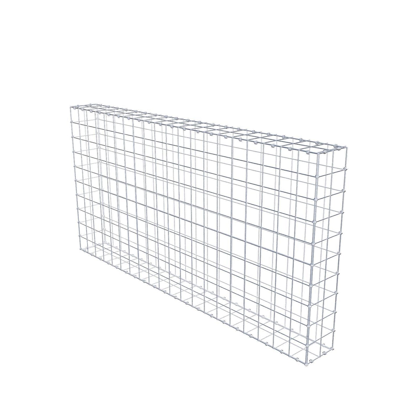 Gabion 200 cm x 100 cm x 20 cm (L x H x D), maskestørrelse 10 x 10 cm, spiralring