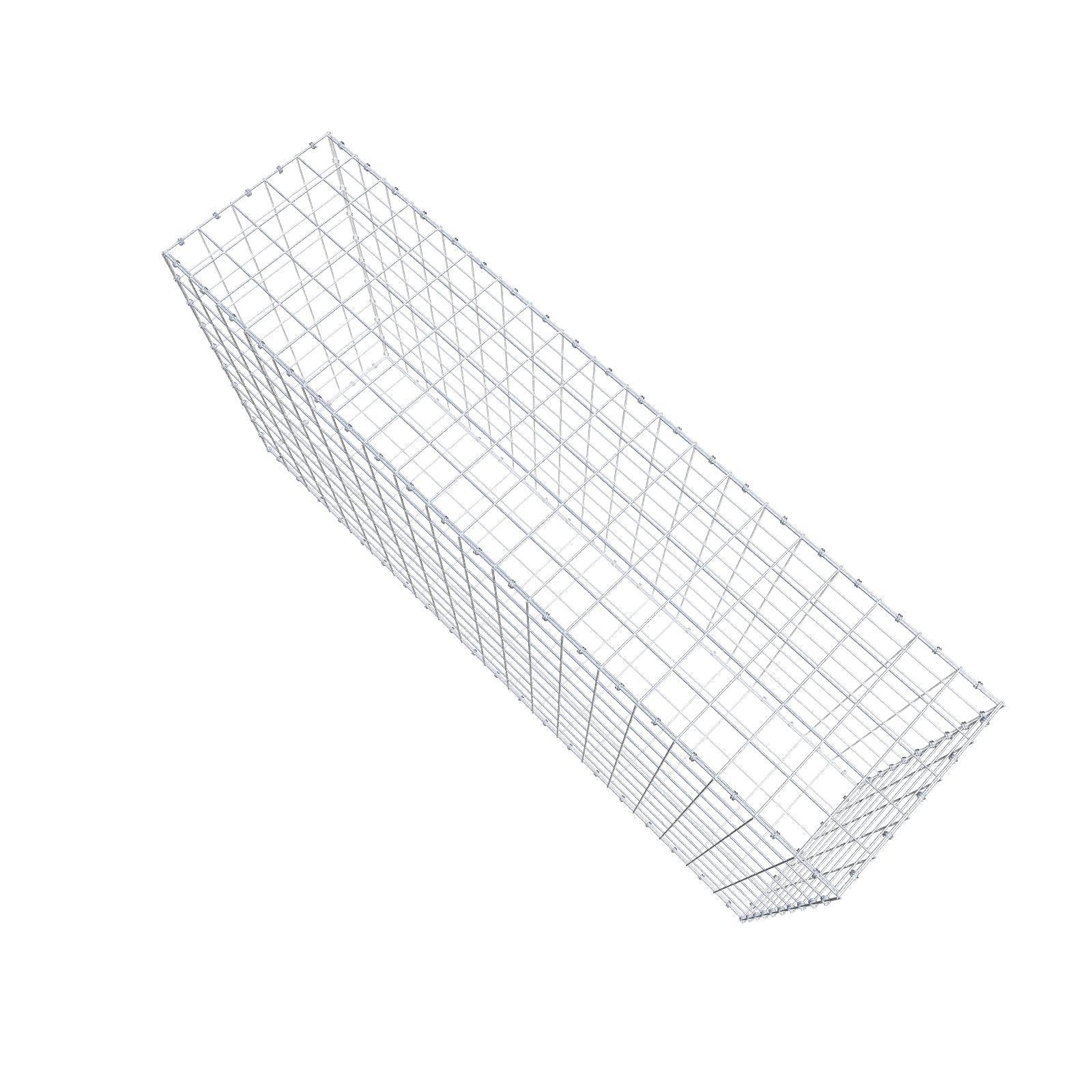 Gabião 200 cm x 100 cm x 50 cm (C x A x P), malhagem 10 x 10 cm, anel espiral