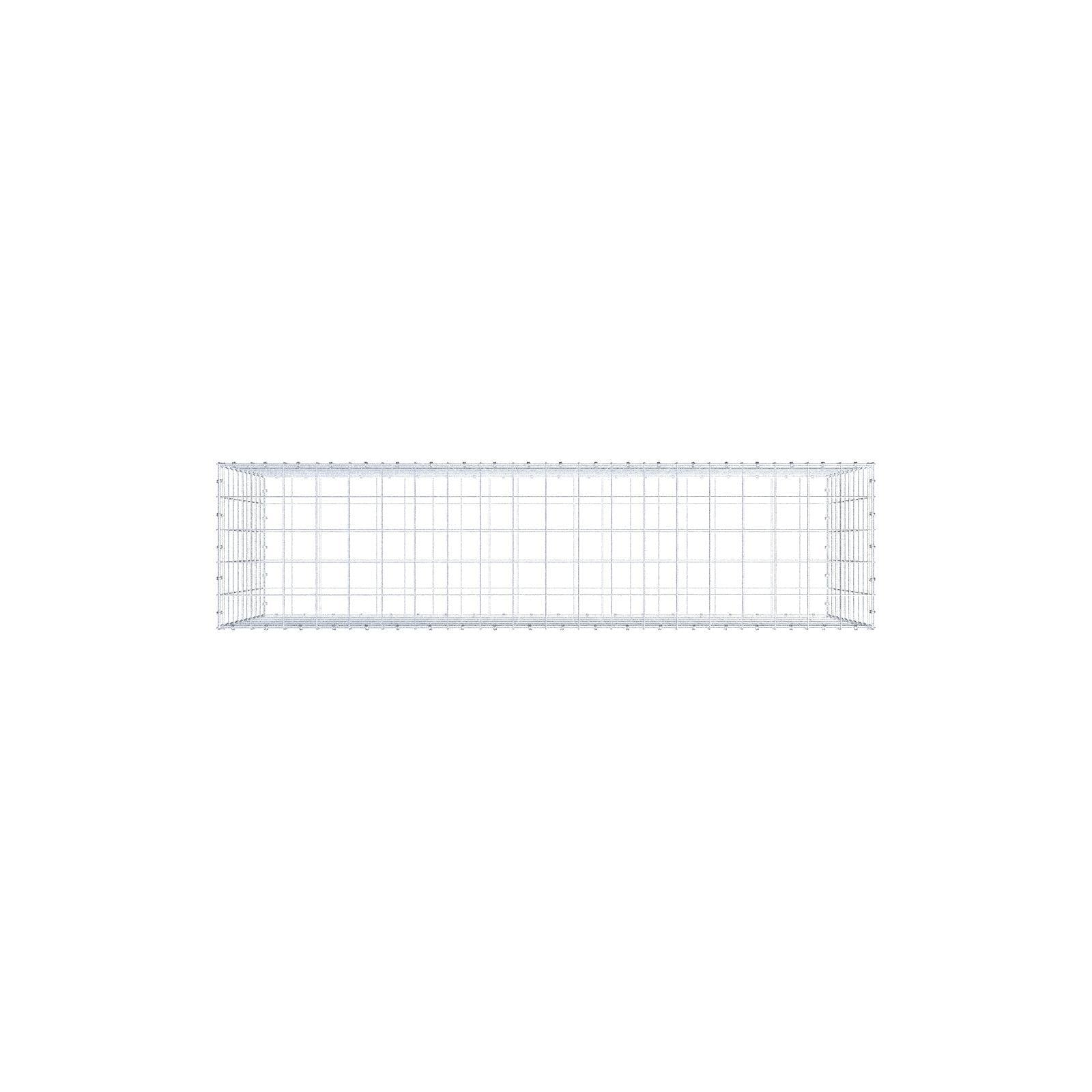 Gabião 200 cm x 100 cm x 50 cm (C x A x P), malhagem 10 x 10 cm, anel espiral